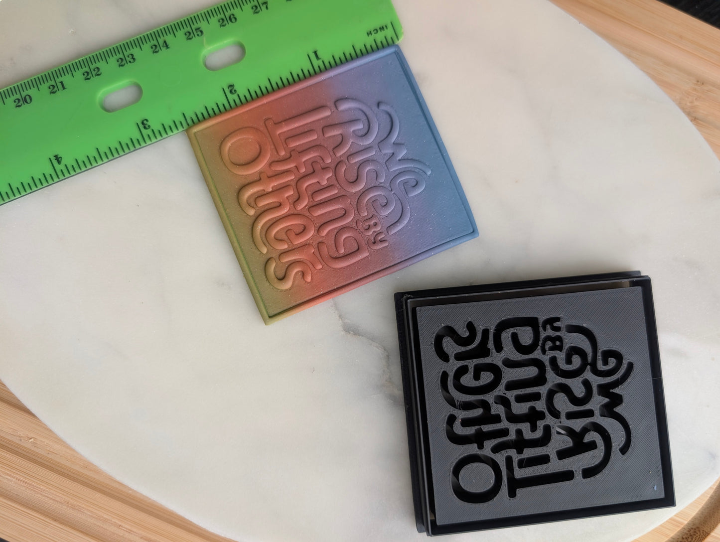 We Rise by Lifting Others Text Embossed Sharp Cutter for Clay and More