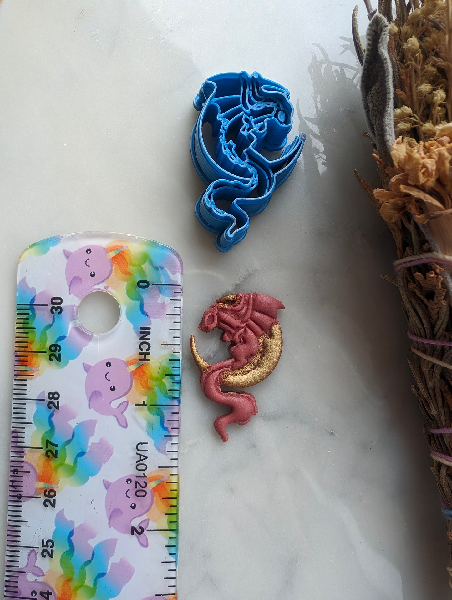 Dragon on Crescent Moon Sharp Clay Cutter