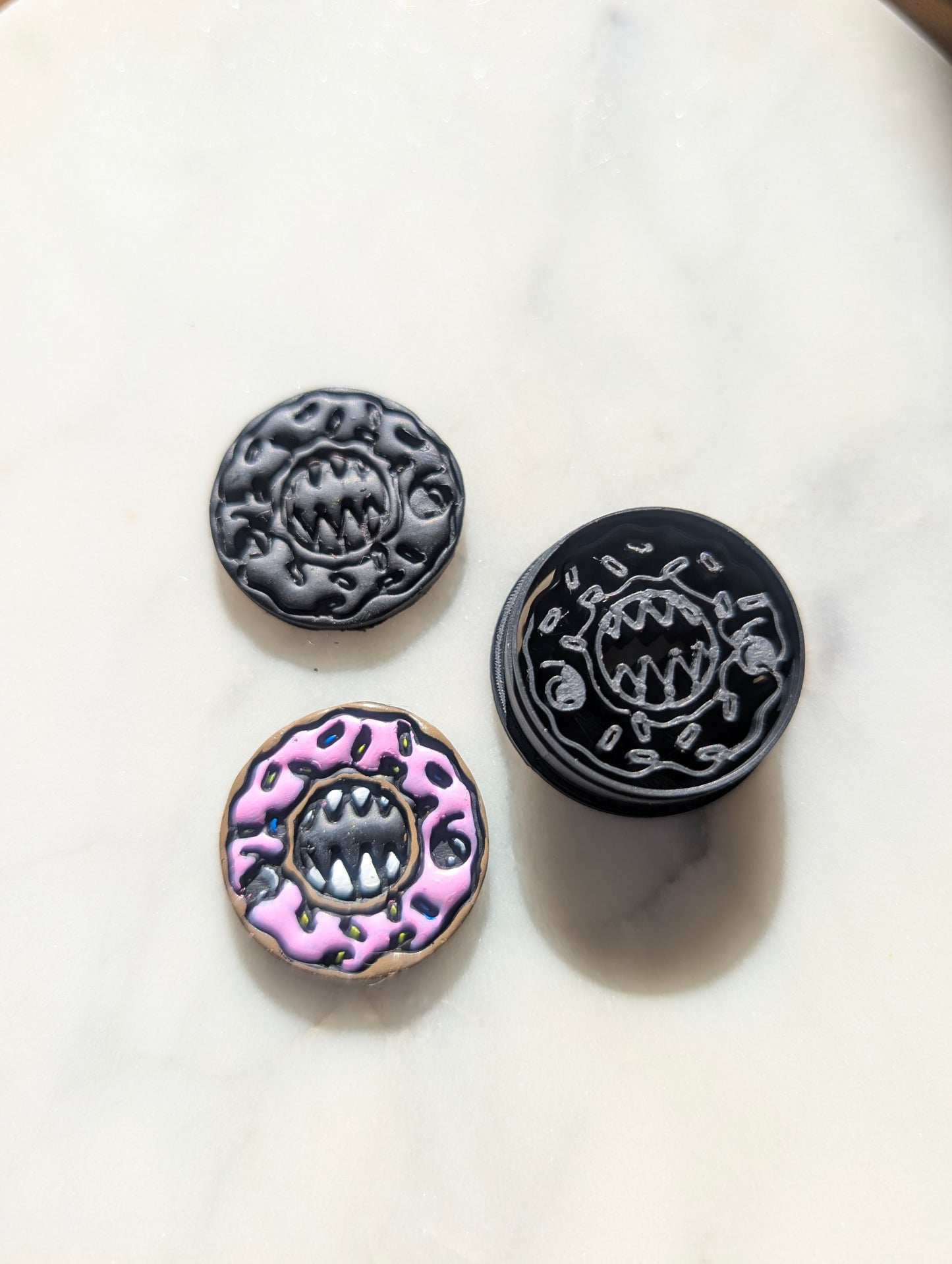 Scary Derpy Monster Donut Sharp Clay Cutter