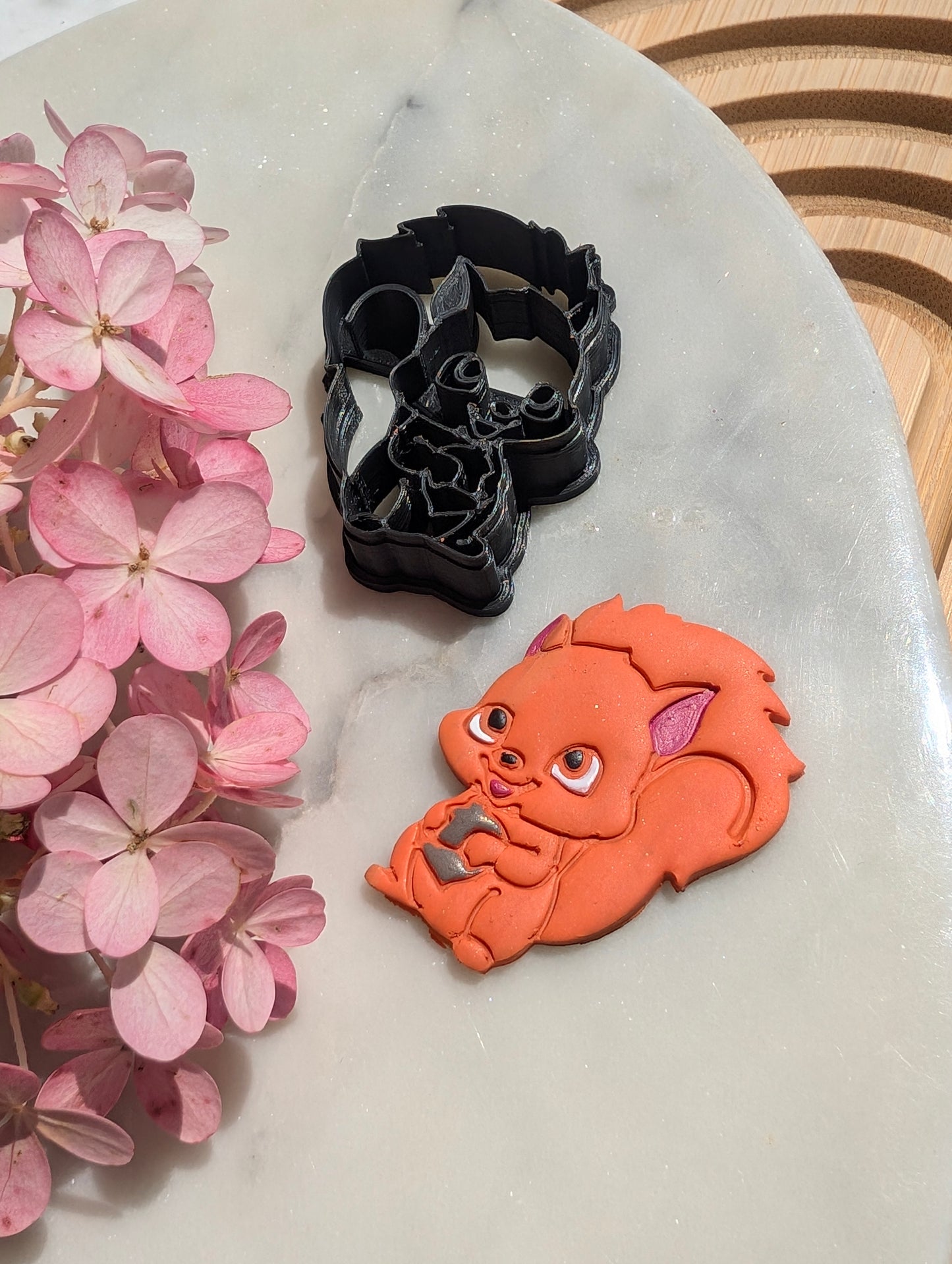 Chibi Squirrel Holding an Acorn Sharp Clay Cutter