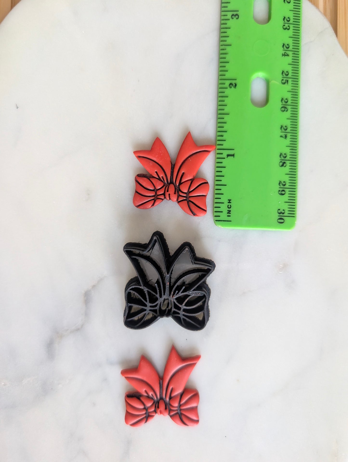 Large Basketball Printed Bow Sharp Clay Cutter