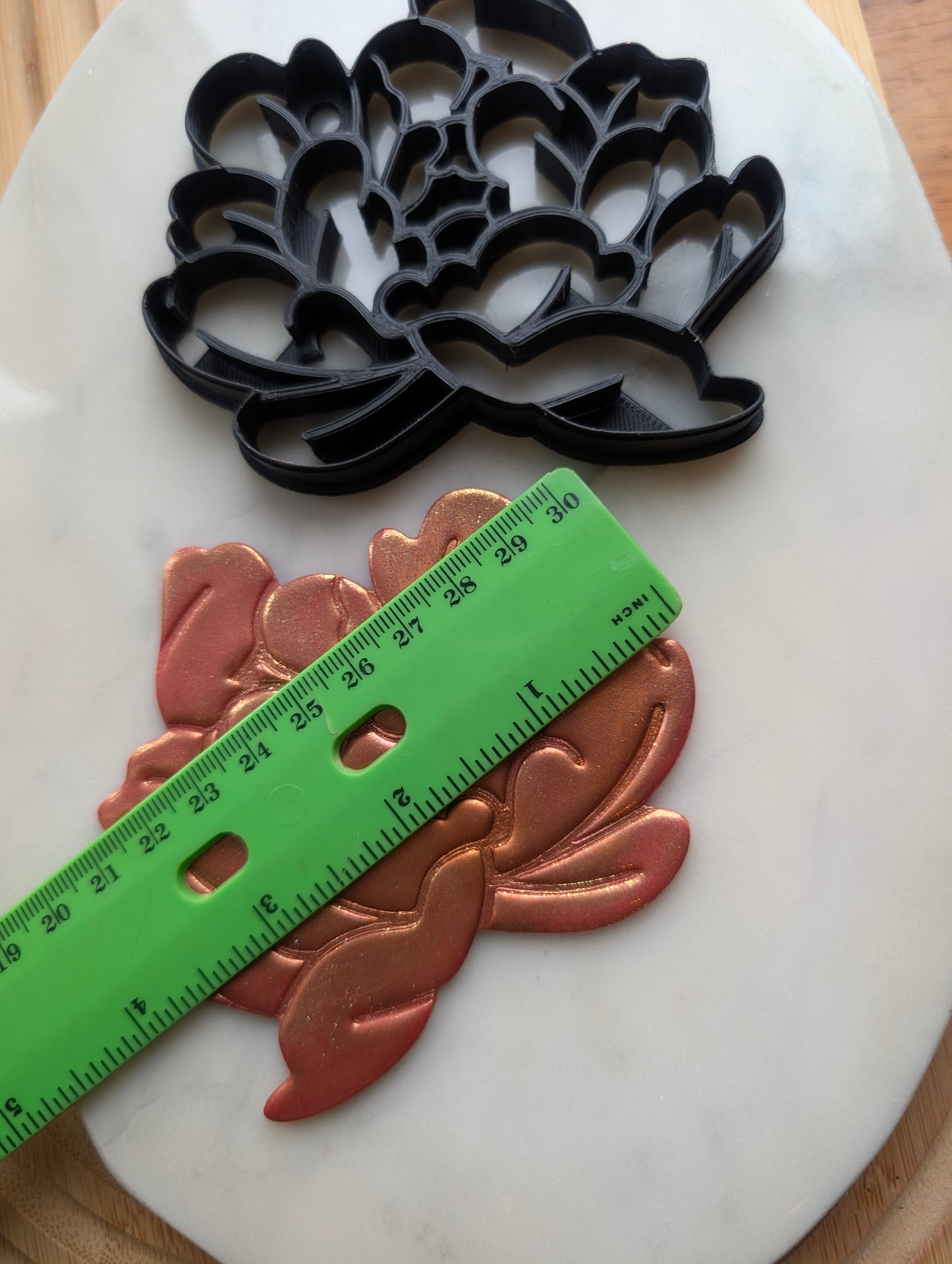 XL Peony Flower Blossom Wall Hanger Sharp Clay Cutter