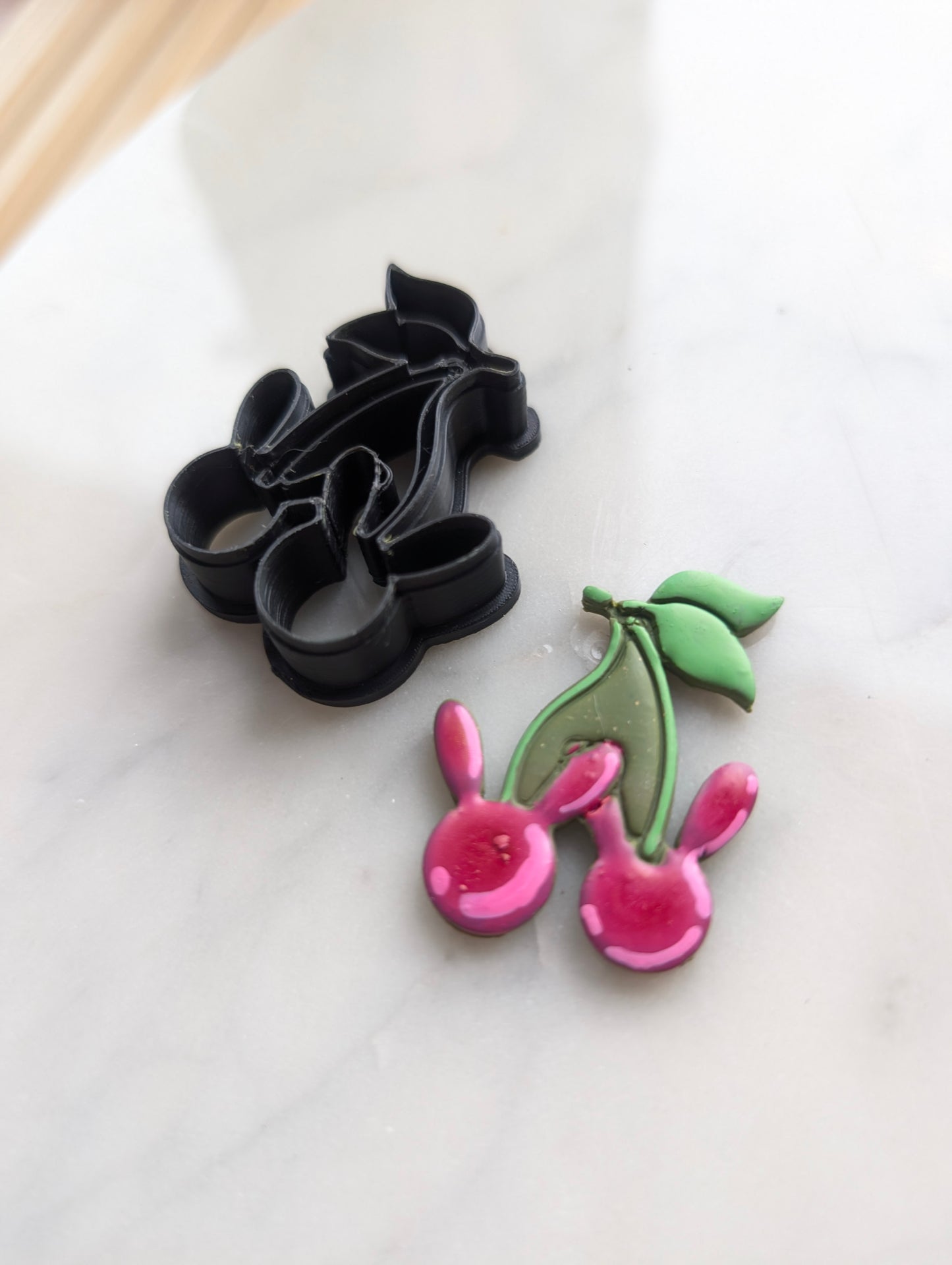 Bunny Rabbit Head Shaped Cherries Sharp Clay Cutter