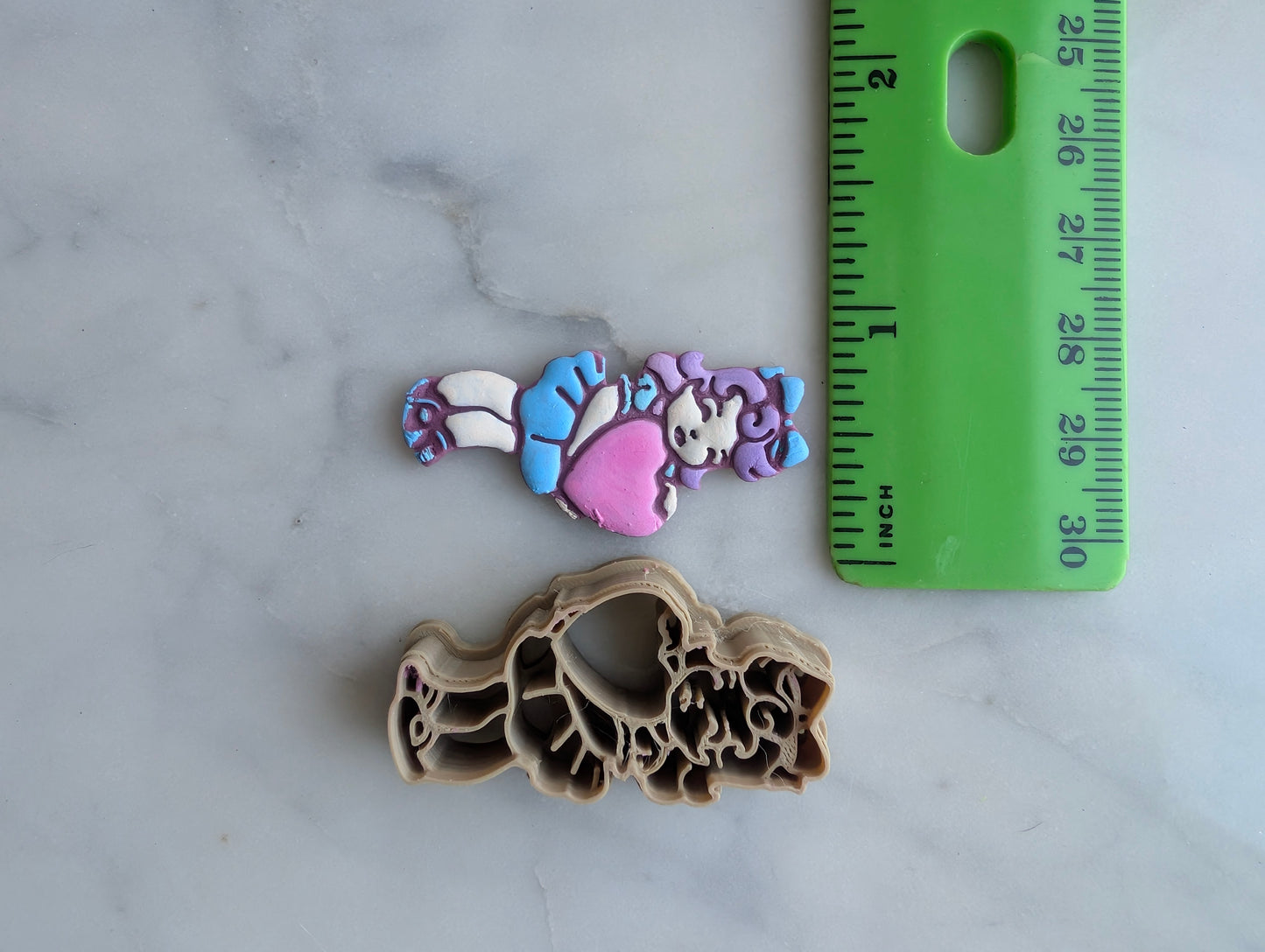 Vintage Girl in Short Dress Holding a Heart Sharp Clay Cutter