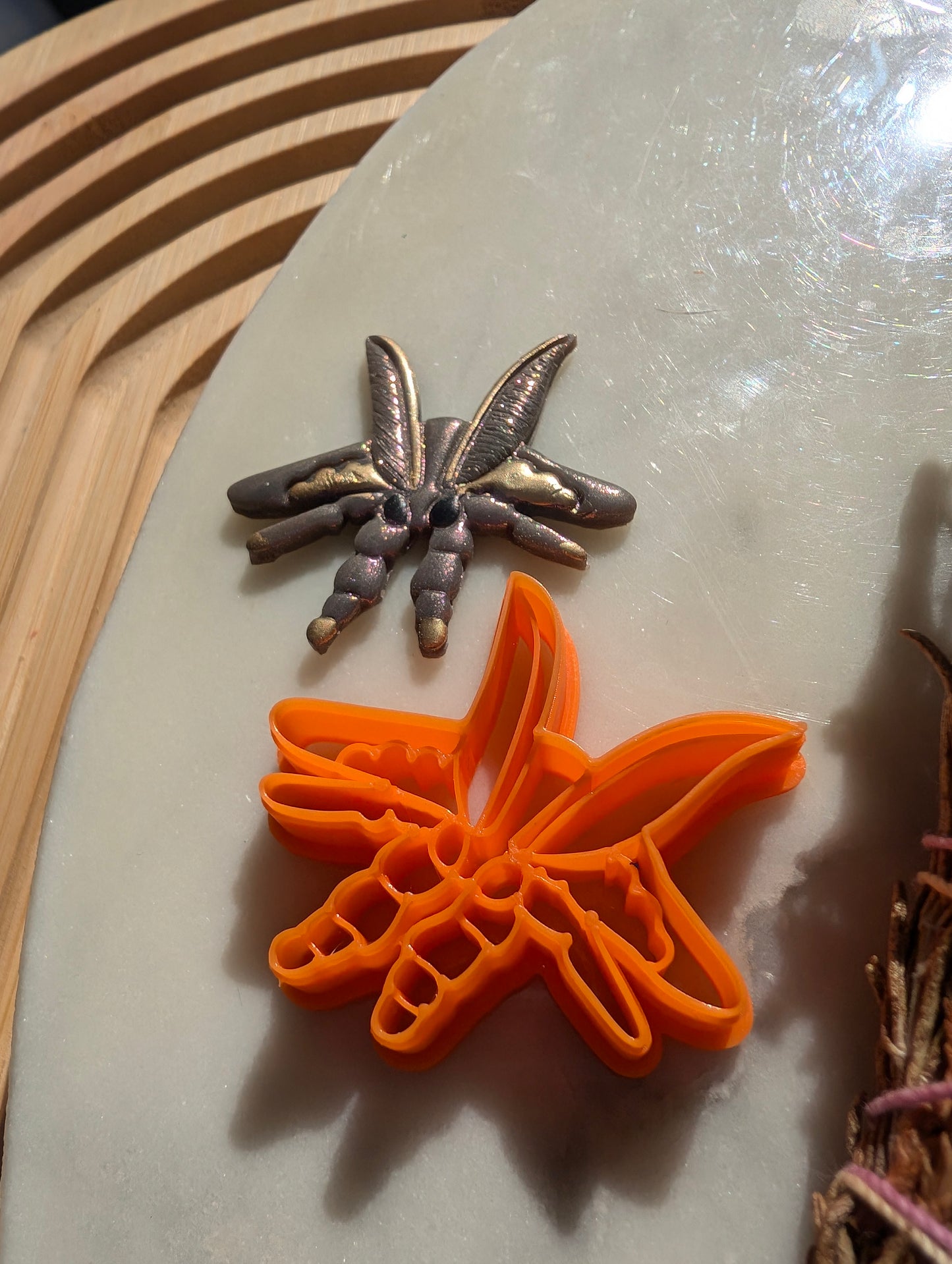 Brandon's Fuzzy Moth Sharp Clay Cutter