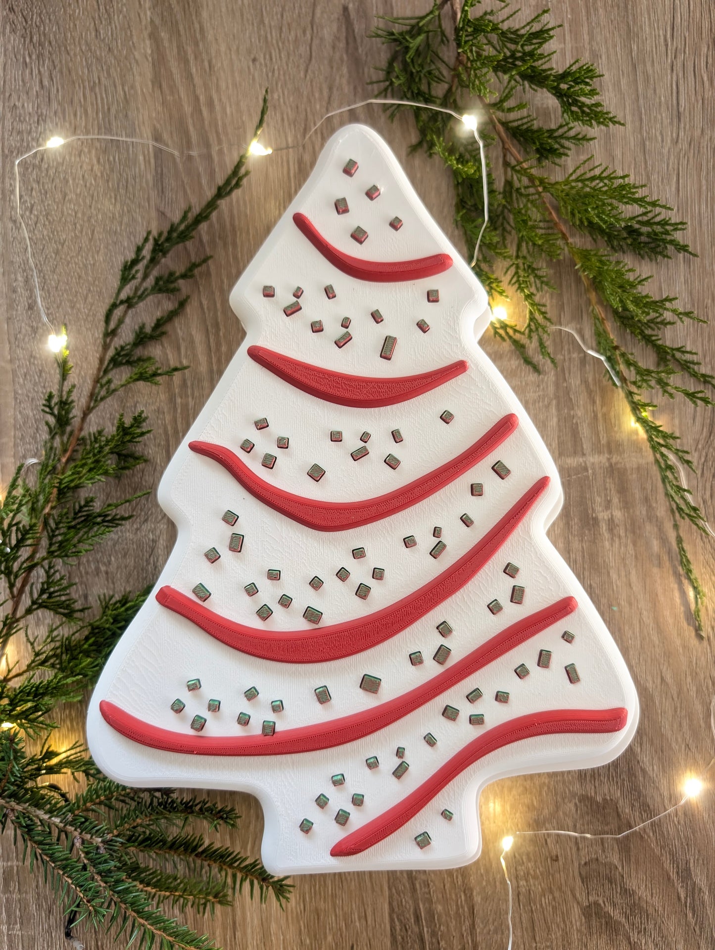 Large Christmas Tree Snack Cake Storage Box