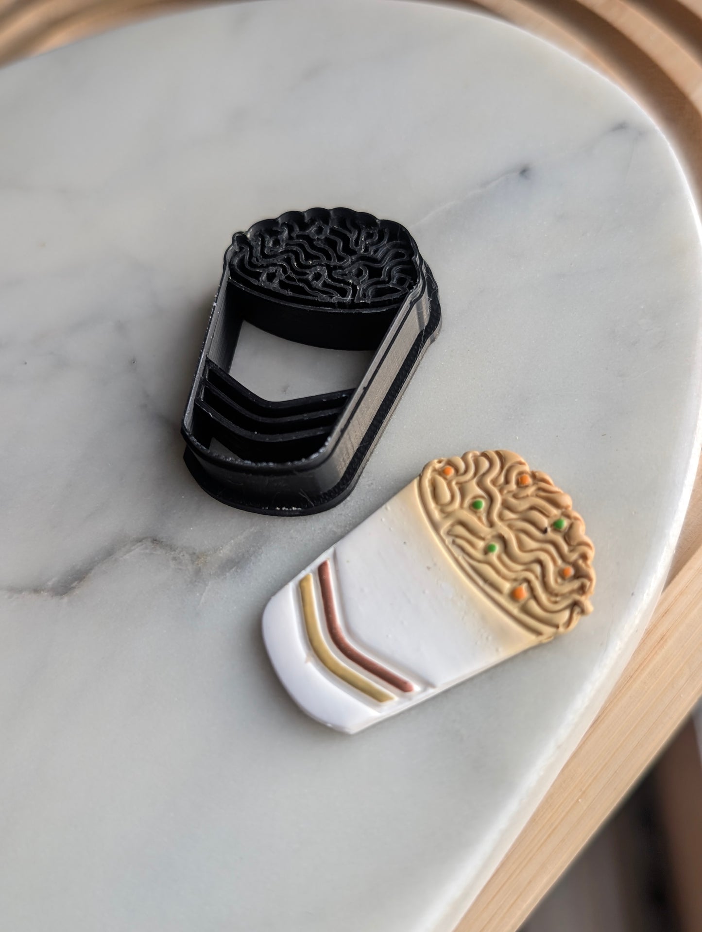 Cup of Stir Fry Noodles Sharp Clay Cutter
