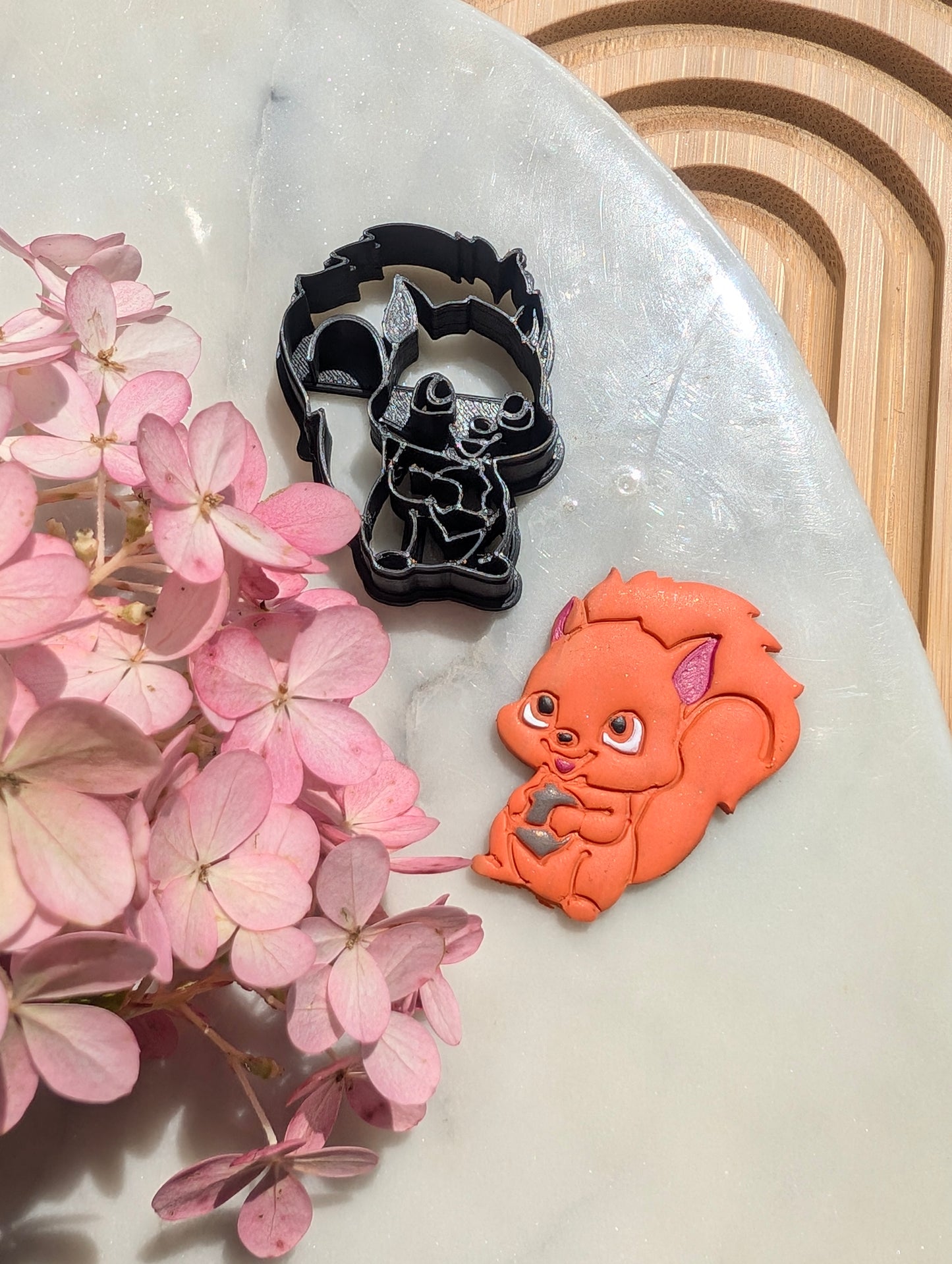 Chibi Squirrel Holding an Acorn Sharp Clay Cutter