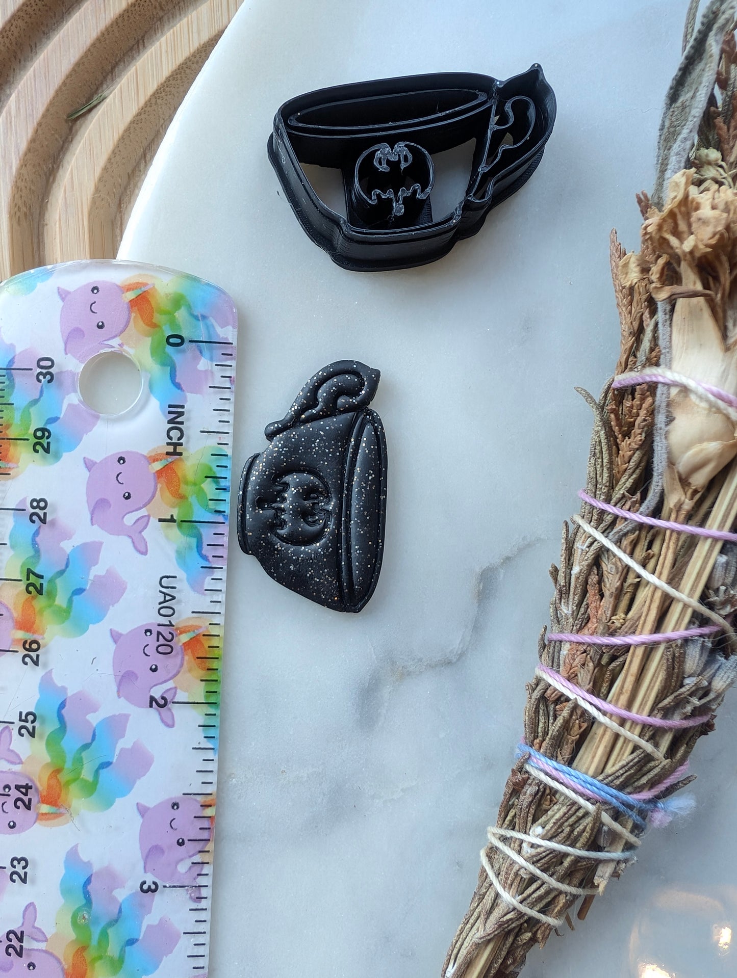 Teacup with a Bat Symbol Sharp Clay Cutter