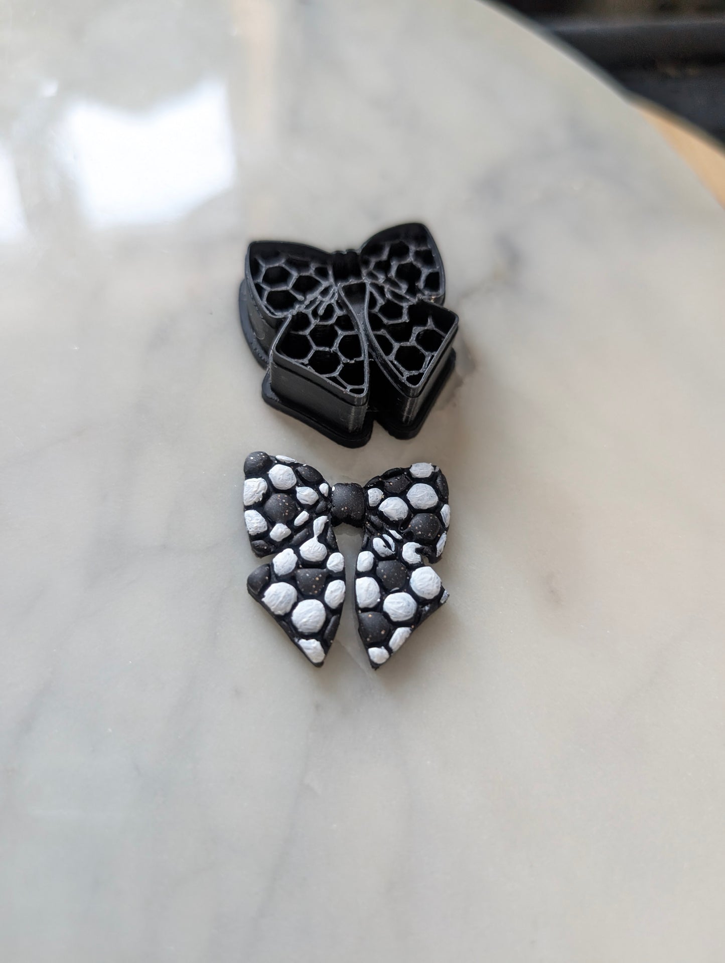 Soccer Ball Printed Bow Sharp Clay Cutter