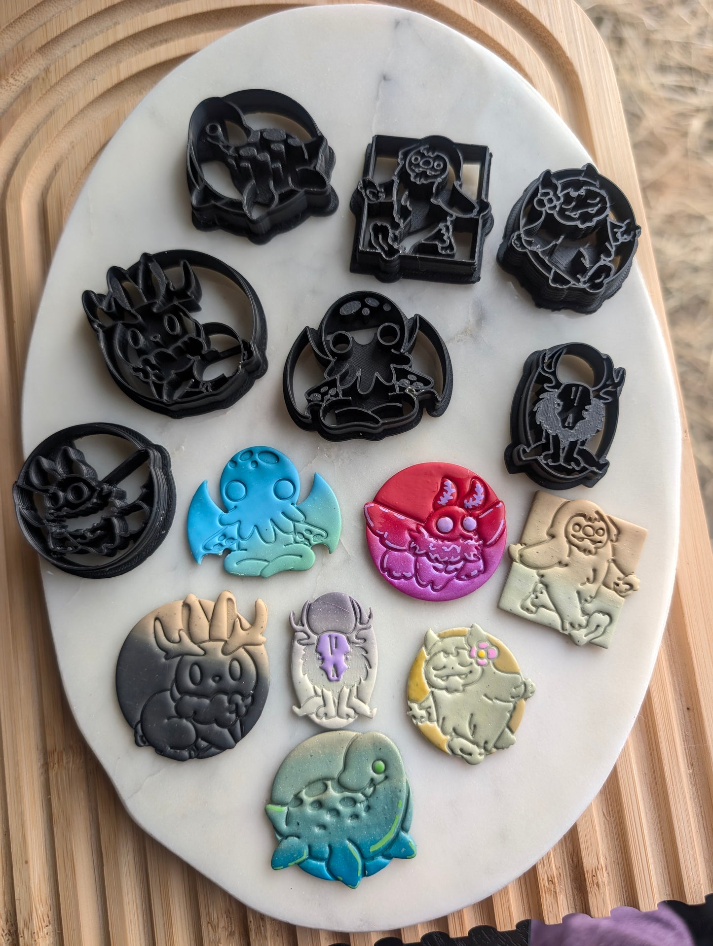 Set of 7 Cryptid Sharp Clay Cutters