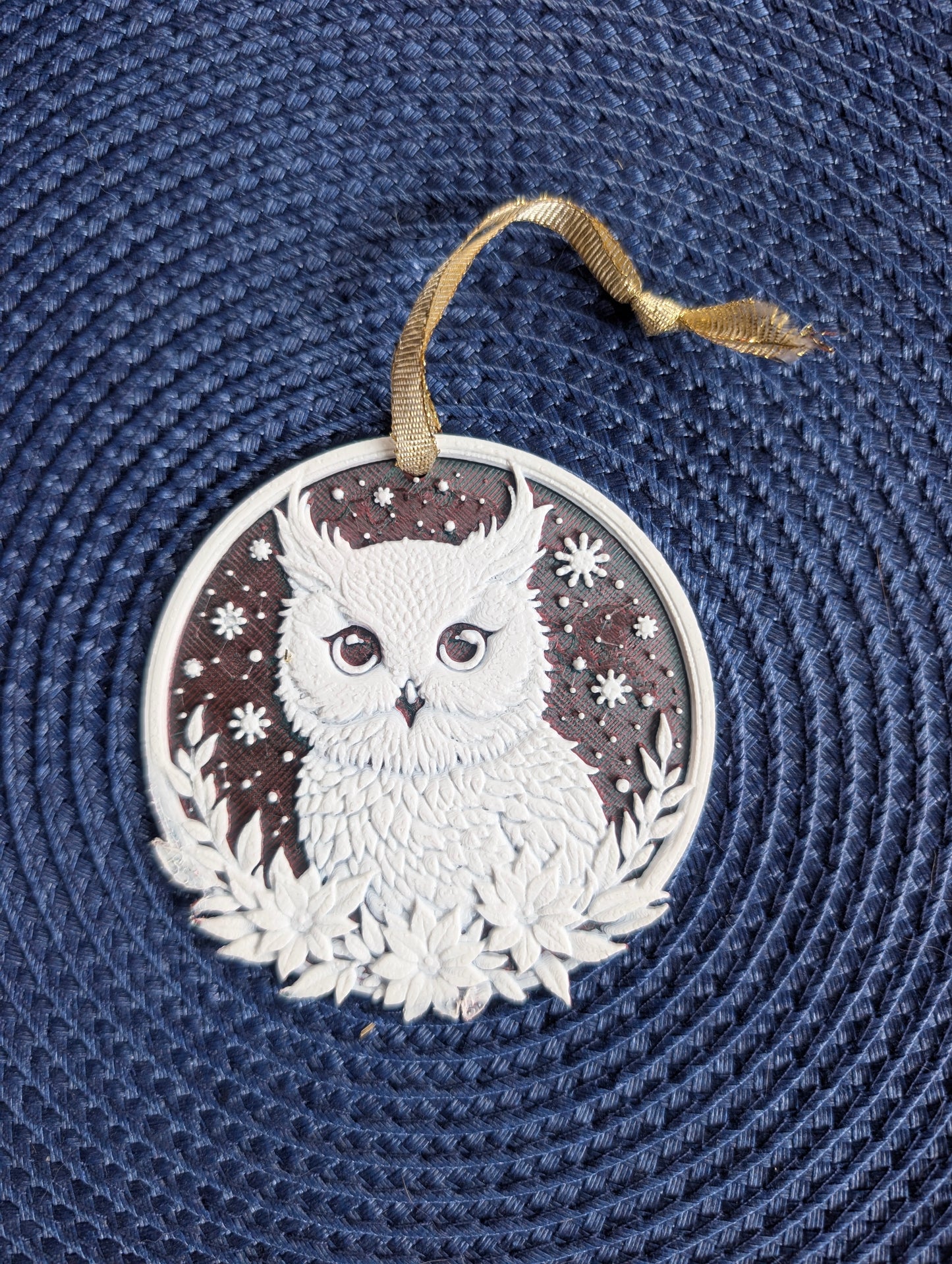 Snowy Owl Holiday Ornament