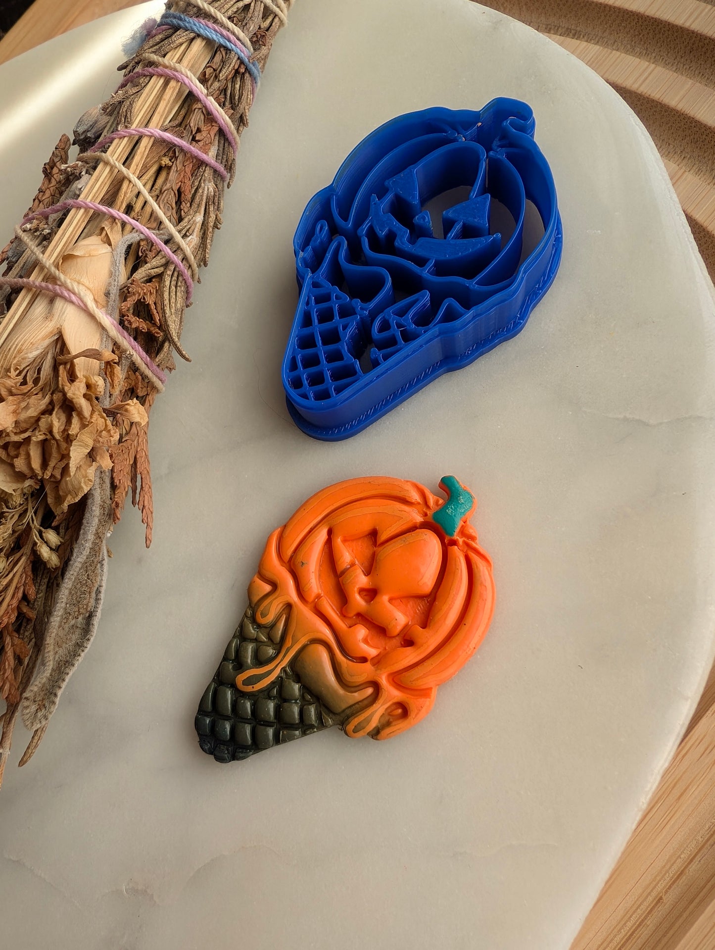 Jack O Lantern Ice Cream Cone Sharp Clay Cutter