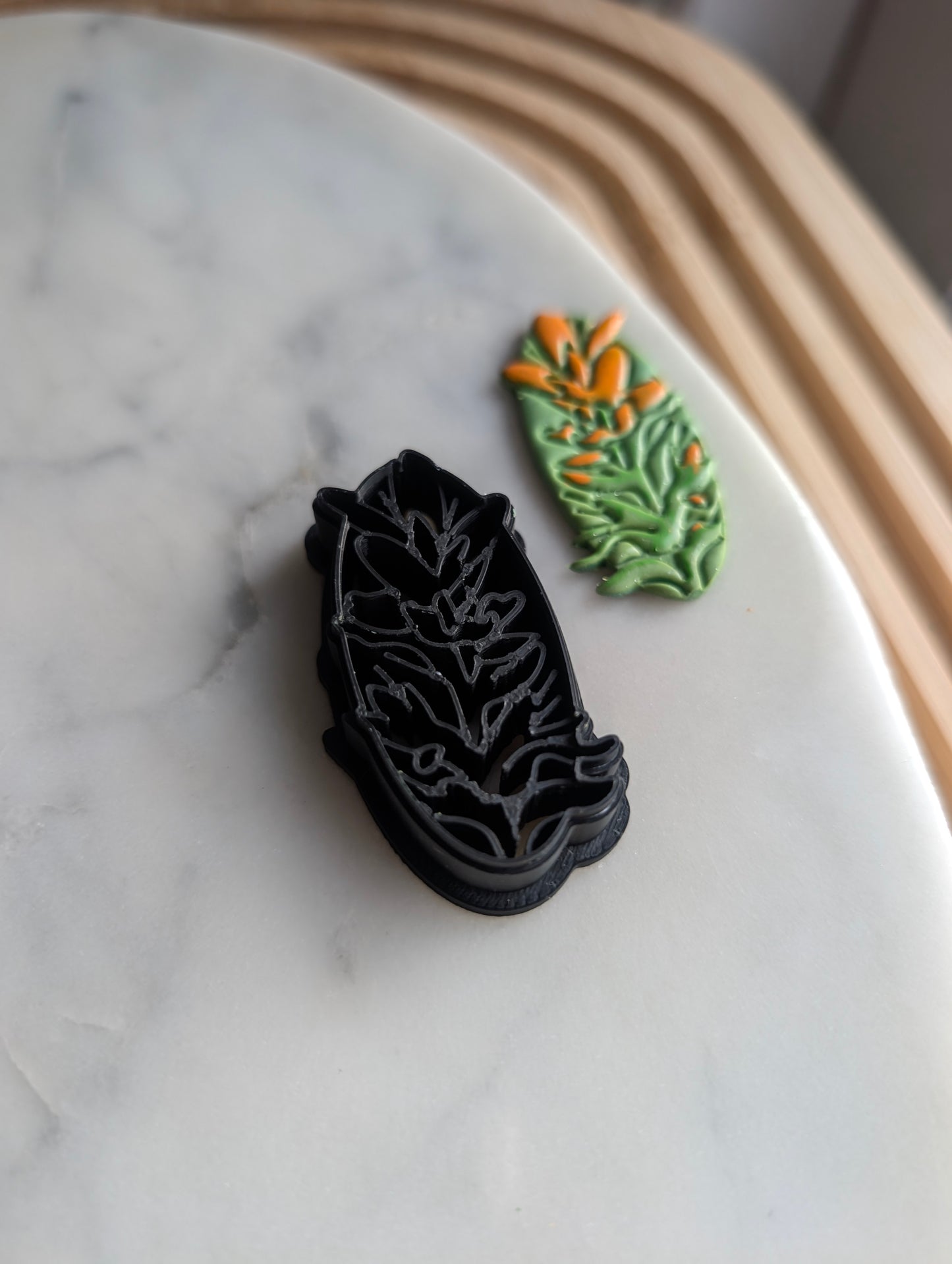 Indian Paintbrush Flower Sharp Clay Cutter