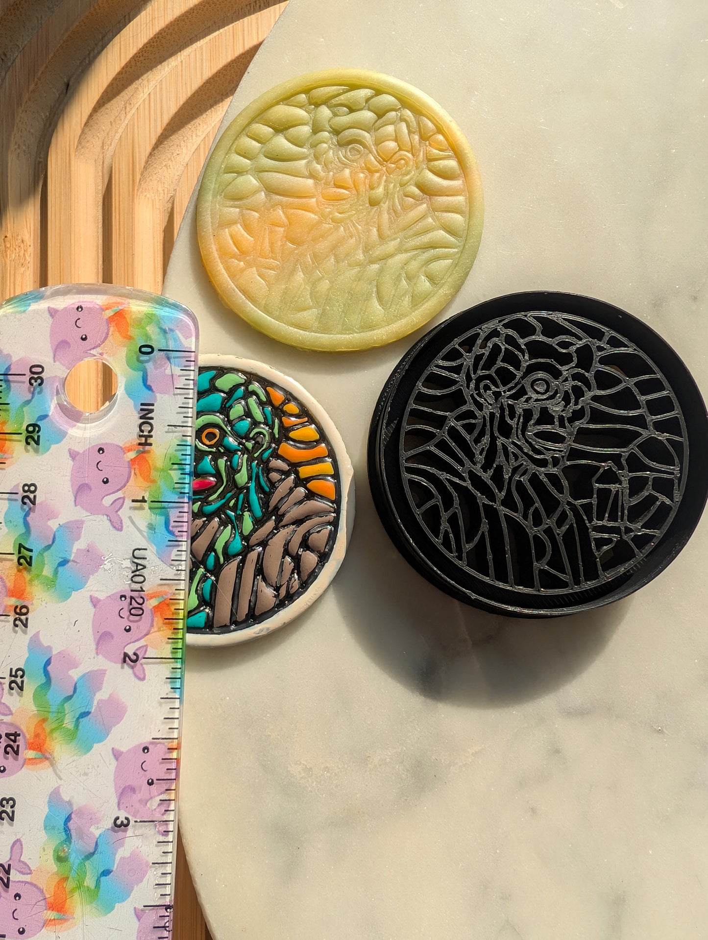 Stained Glass Zombie in a Graveyard Sharp Clay Cutter