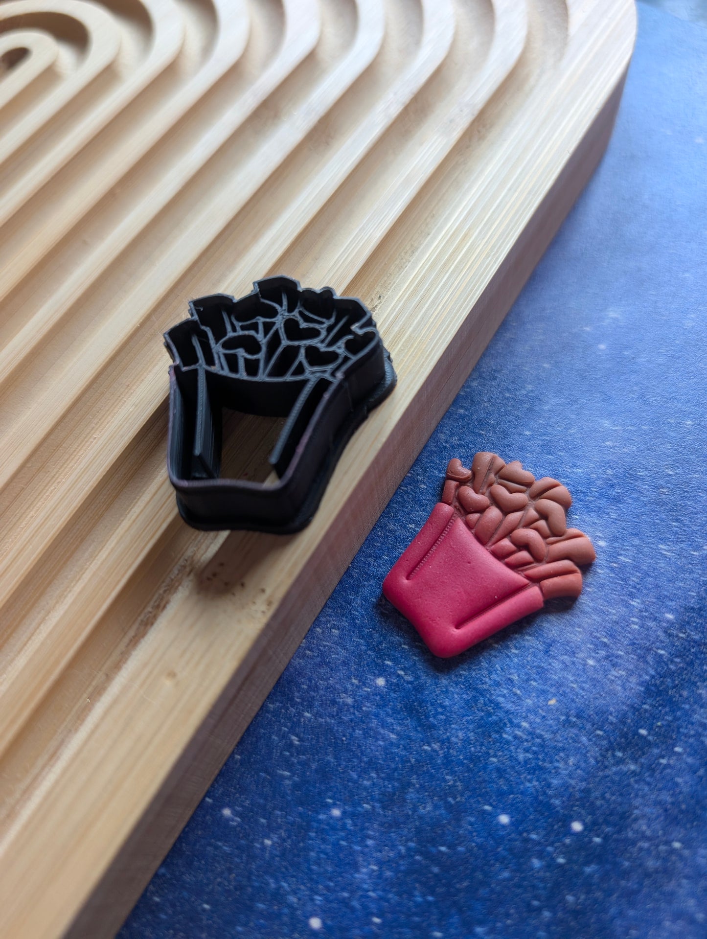 Heart Topped Fries Sharp Clay Cutter