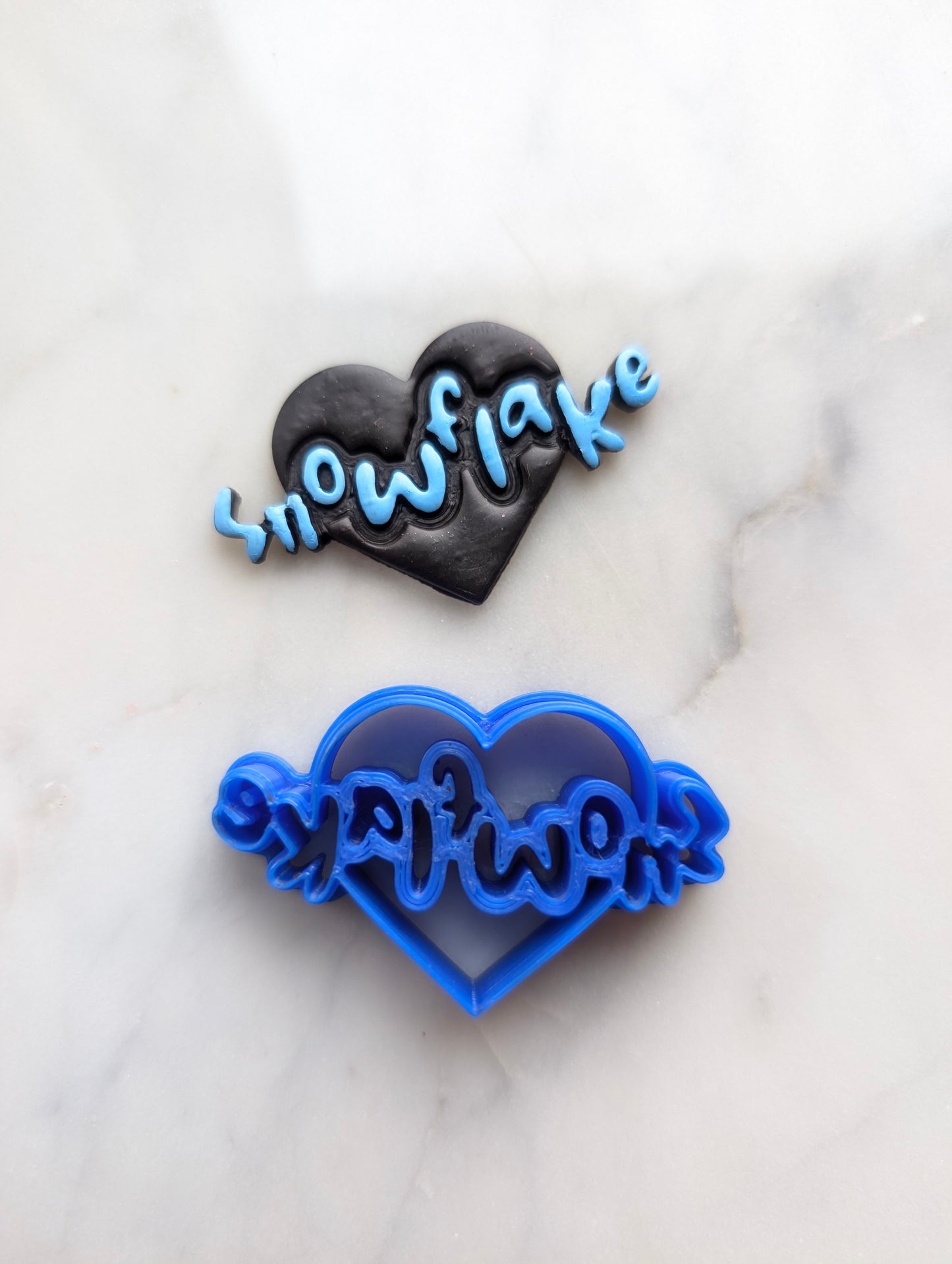 Snowflake Heart Sharp Clay Cutter
