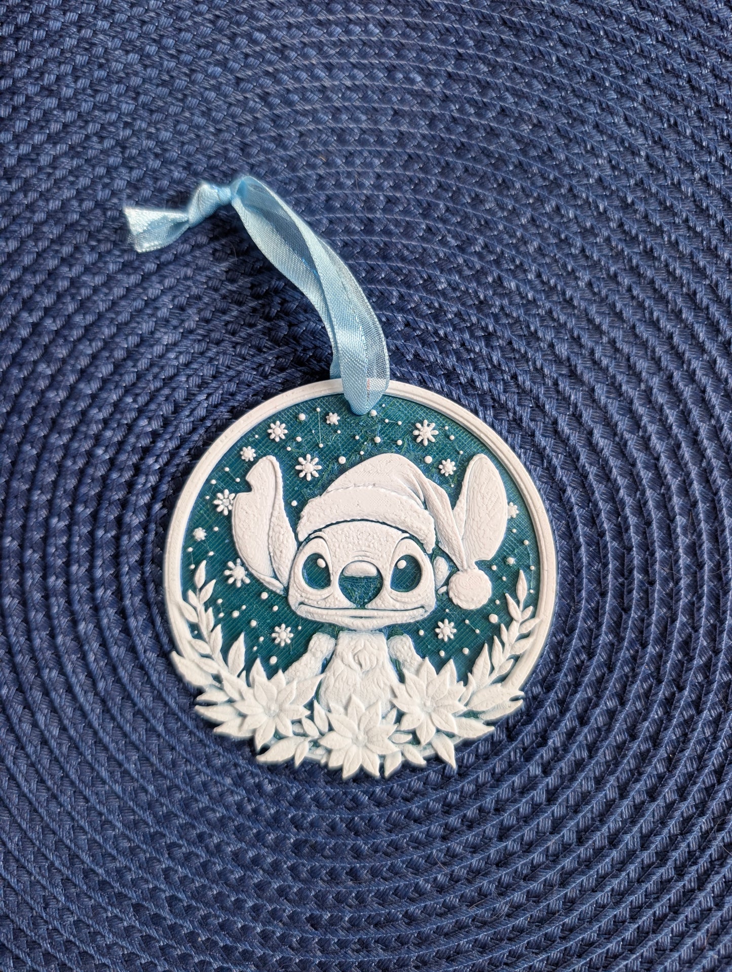 Blue Naughty Monster Holiday Ornament
