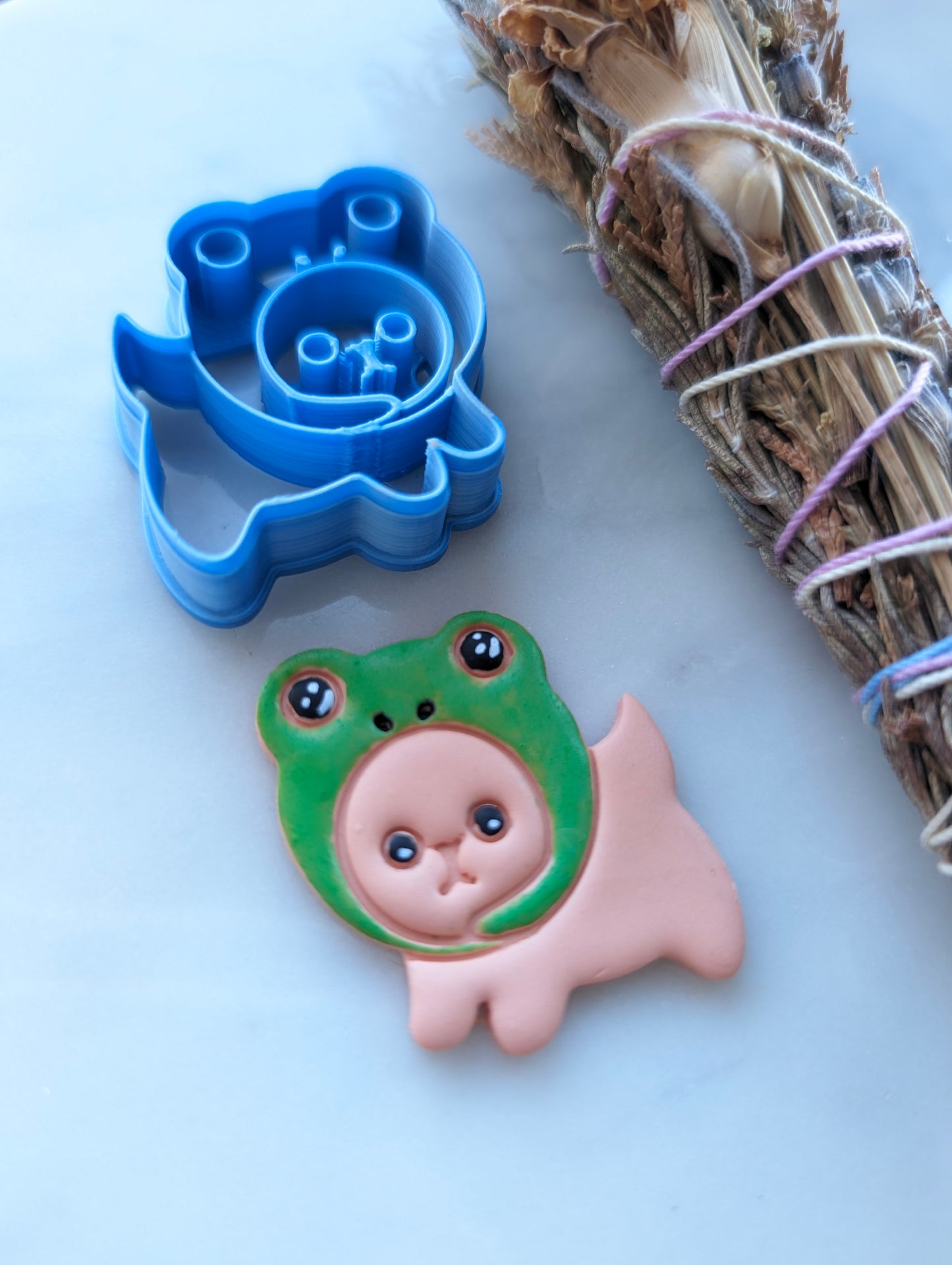 Cat Wearing Frog Hat Sharp Clay Cutter