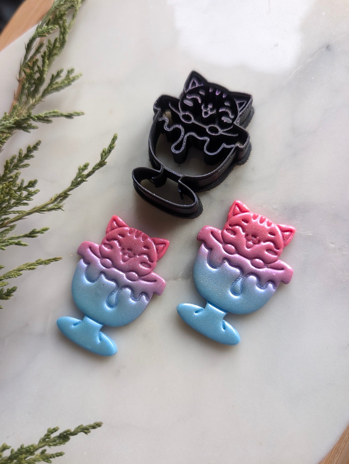 Ice Cream Sundae Cat Sharp Clay Cutter