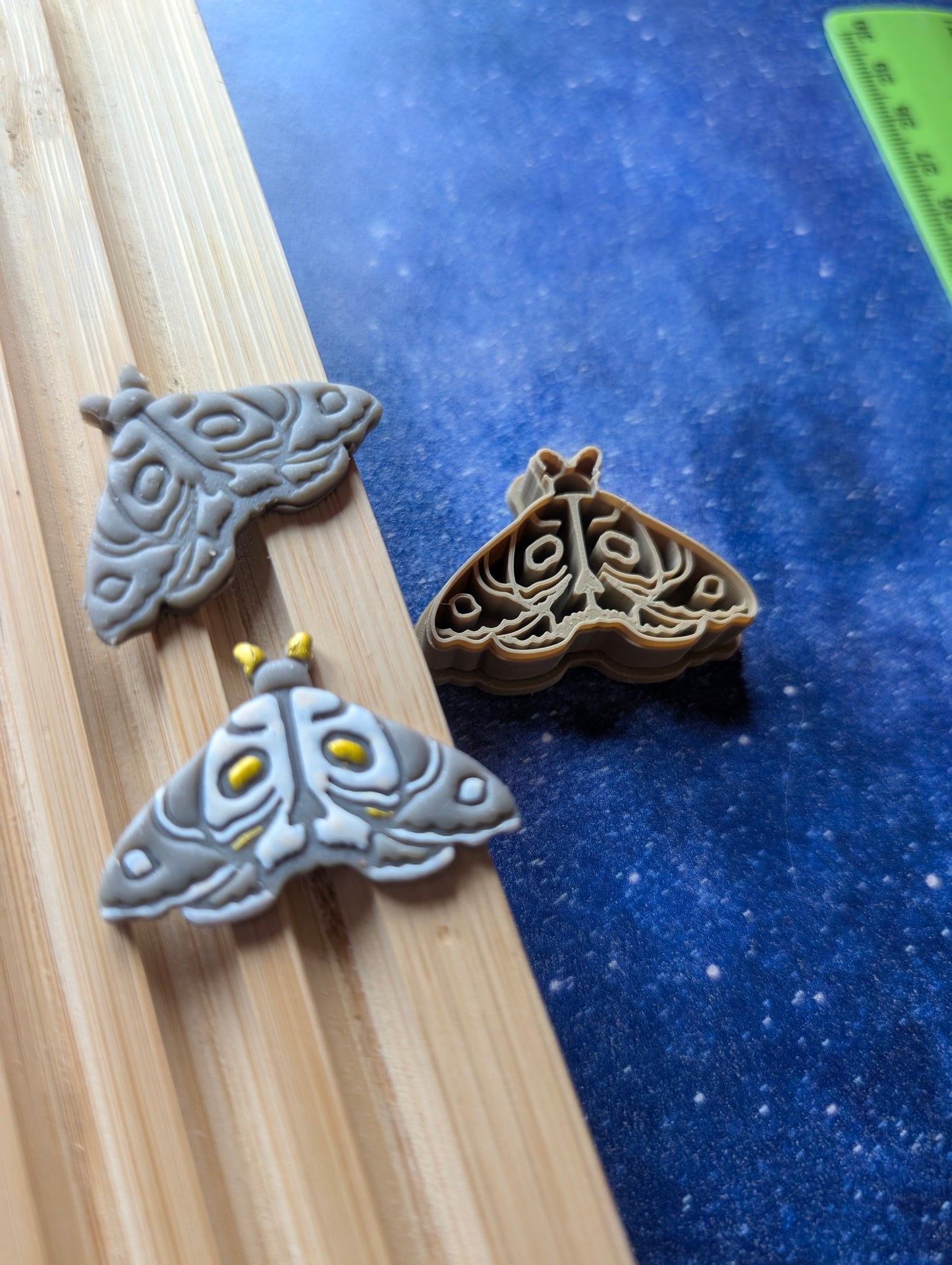 Moth with Skull Hidden on Wings Sharp Clay Cutter