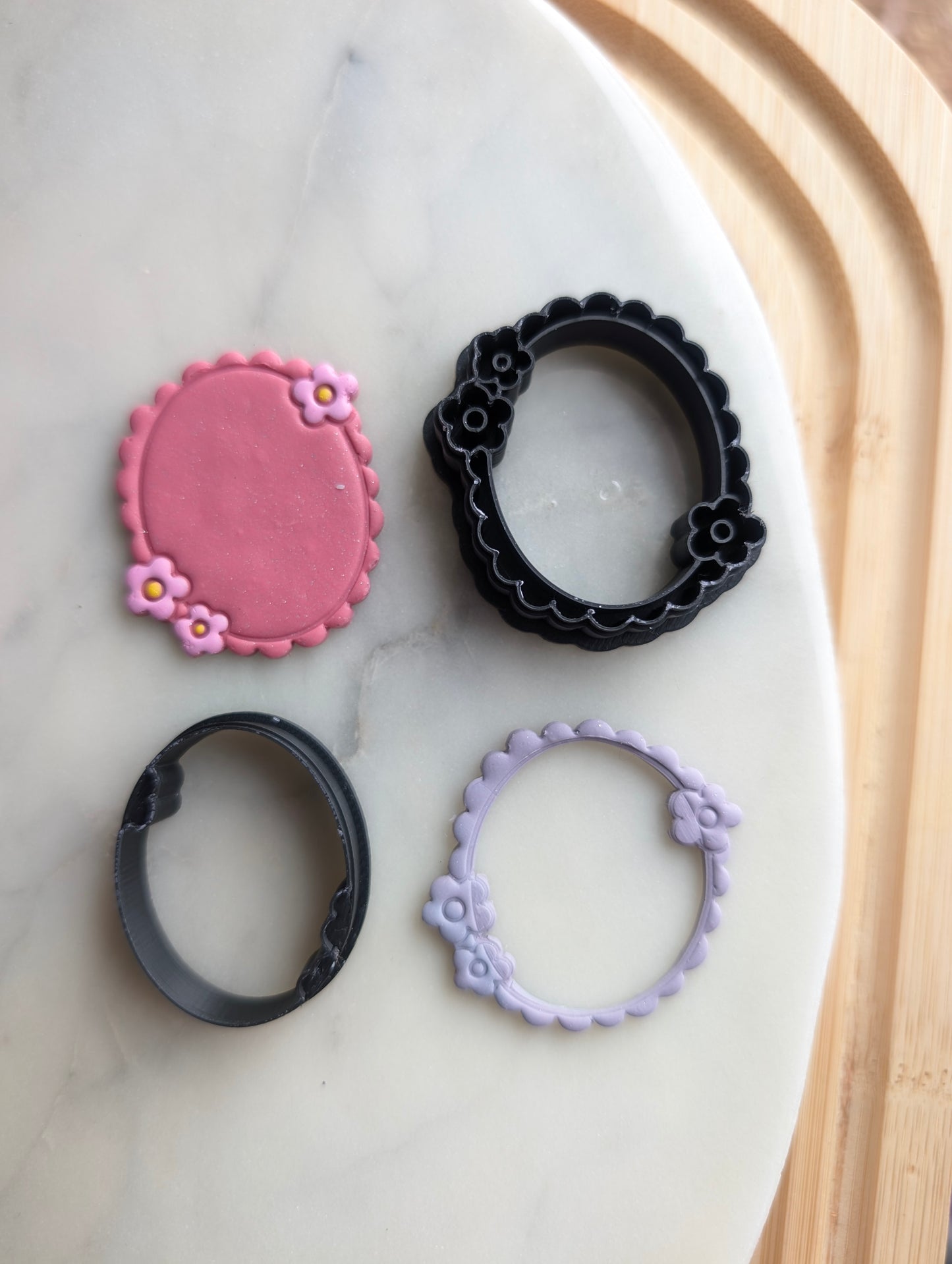 Strawberry Flower Frame Sharp Clay Cutter