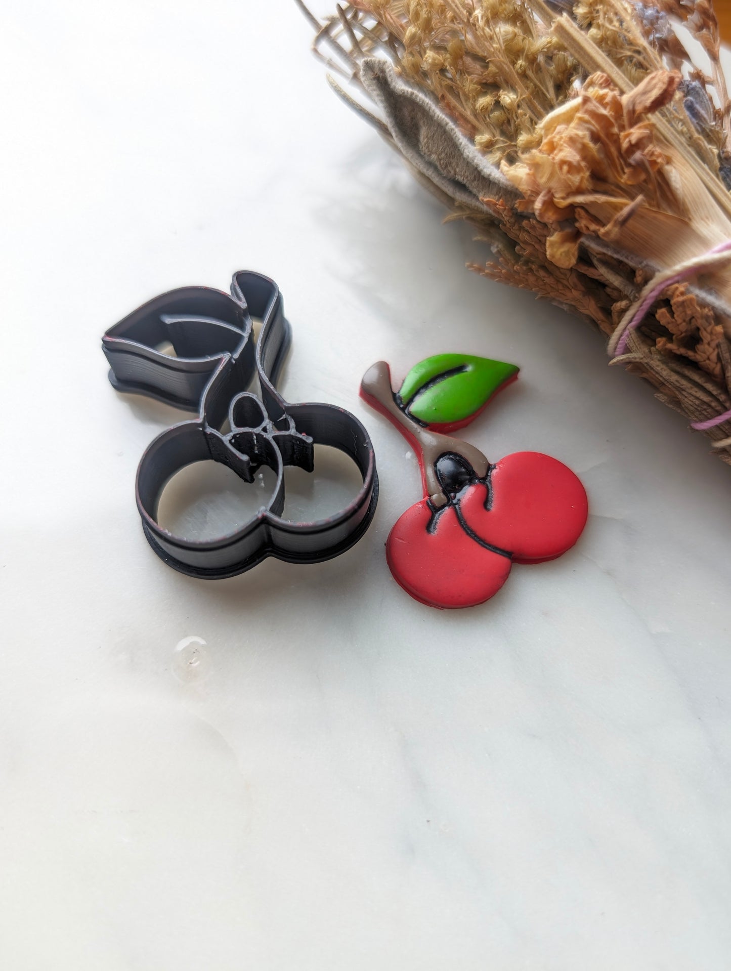 Basic Cute Cherries Sharp Clay Cutter