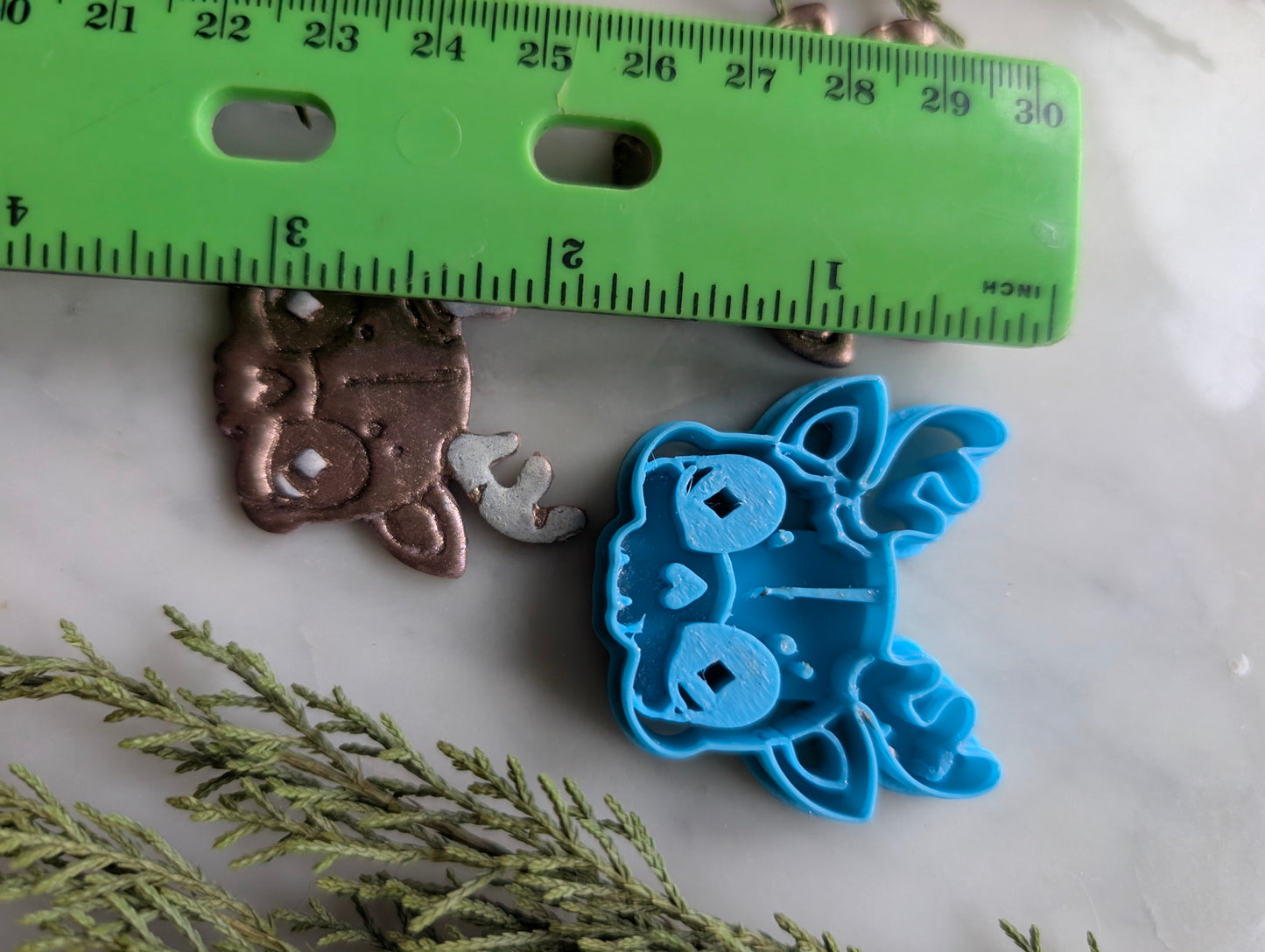 Chibi Skeletal Deer Head - Embossed Sharp Clay Cutters