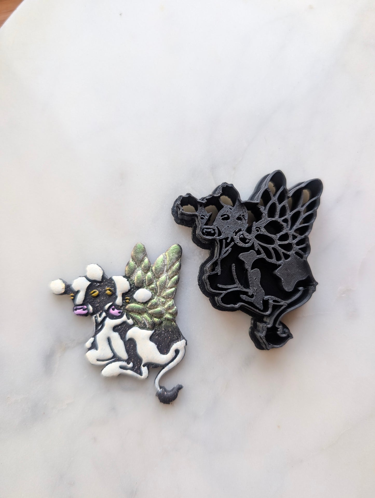Two Headed Fairy Cow Sharp Clay Cutter