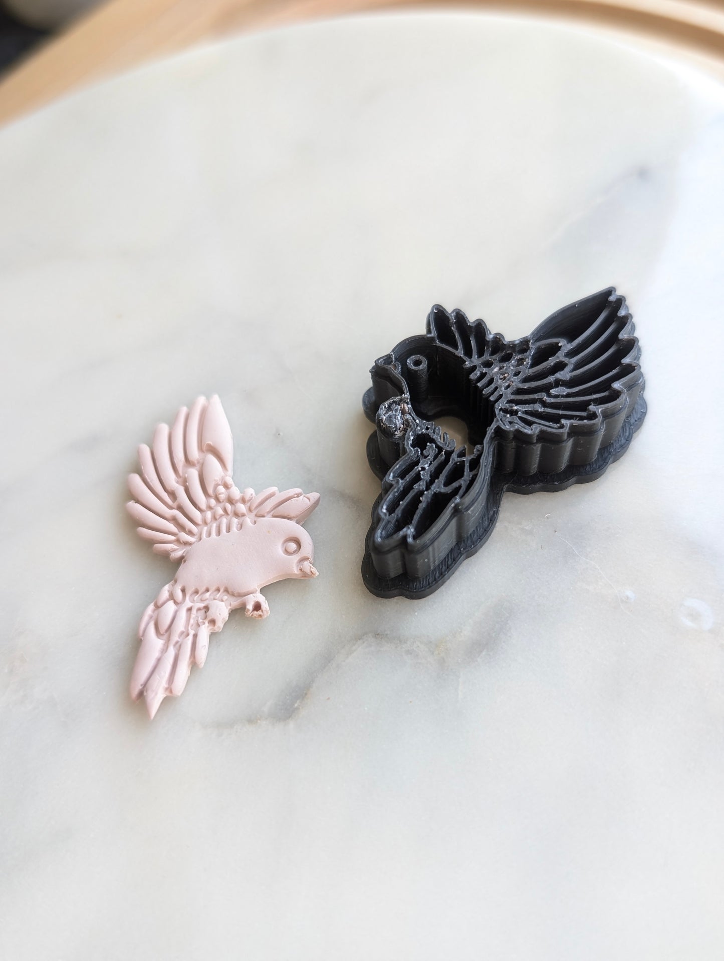 Bird Hovering in Flight Sharp Clay Cutter