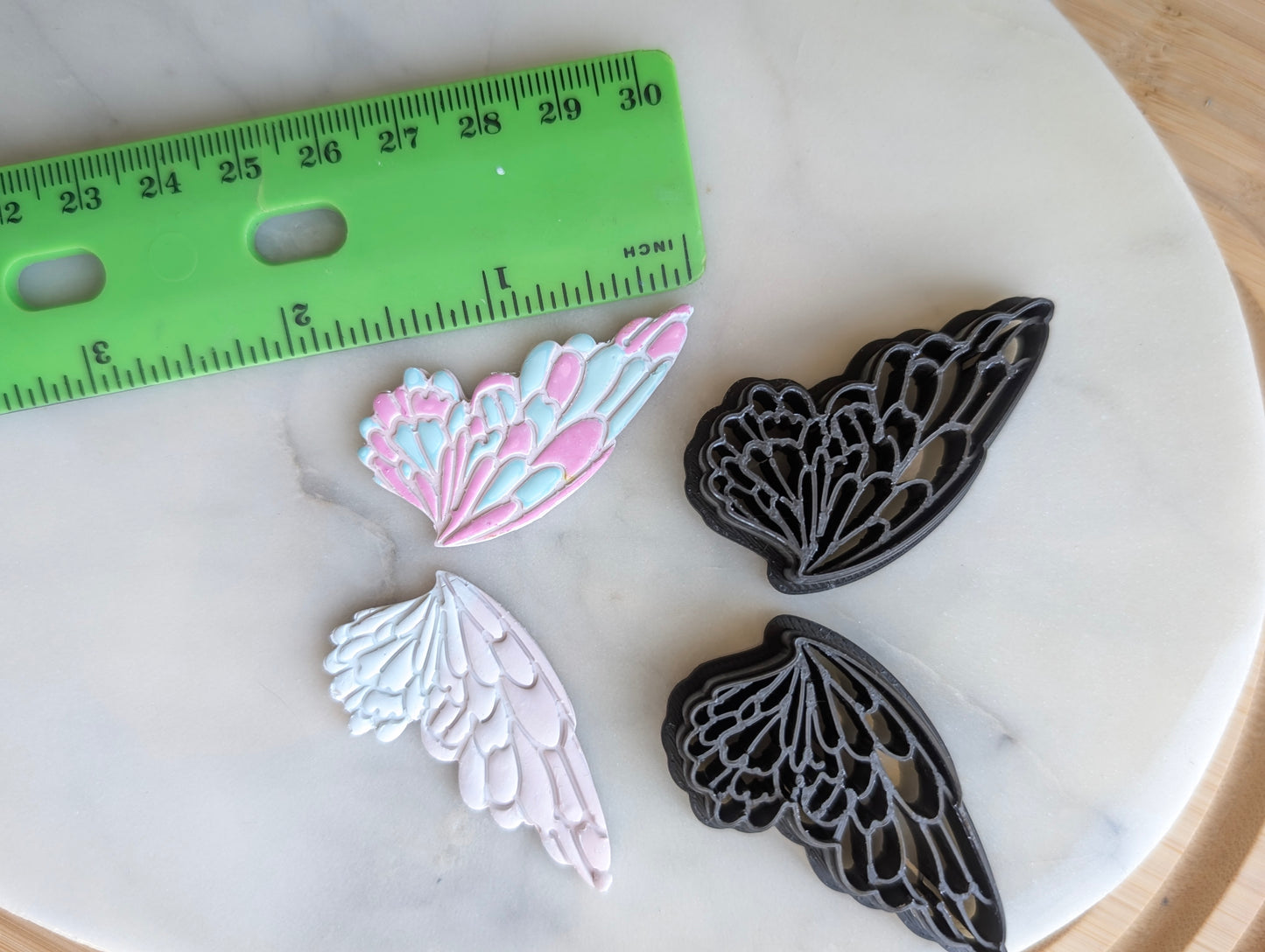 Fluffy Fairy Wing - Embossed Detailed Sharp Clay Cutters