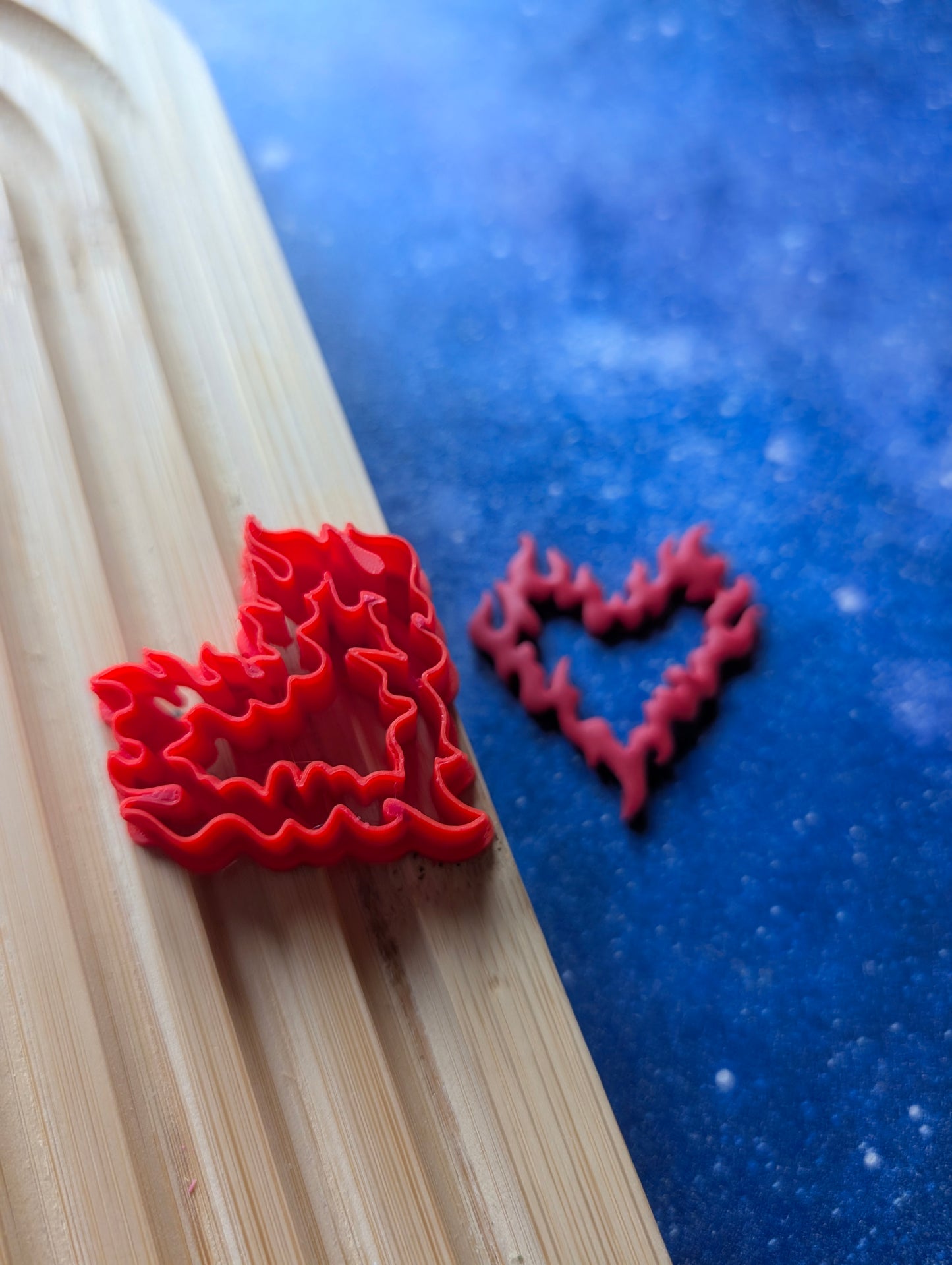 Heart Made of Fire Flames Sharp Clay Cutter