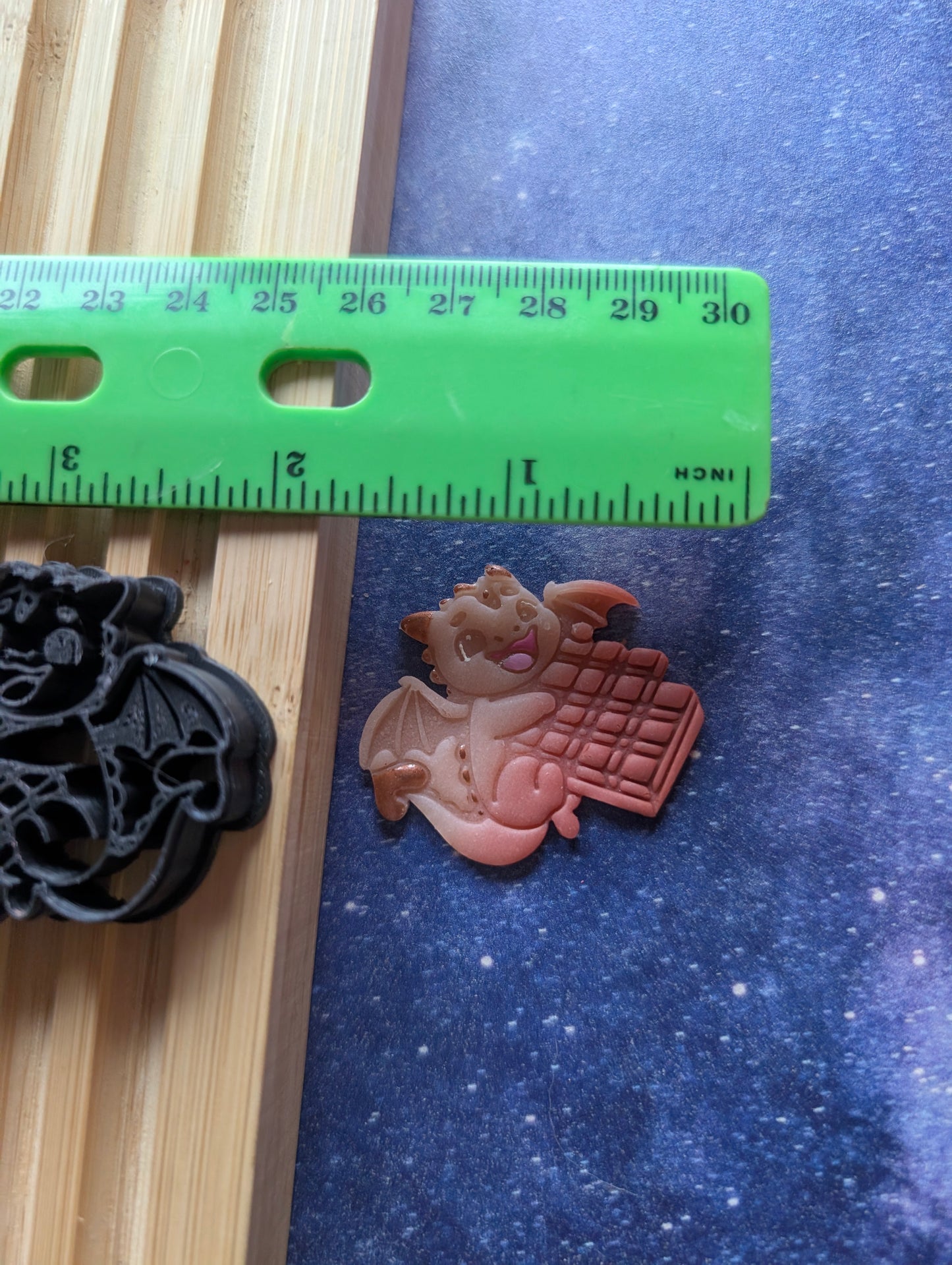 Chibi Baby Dragon with a Chocolate Bar Sharp Clay Cutter