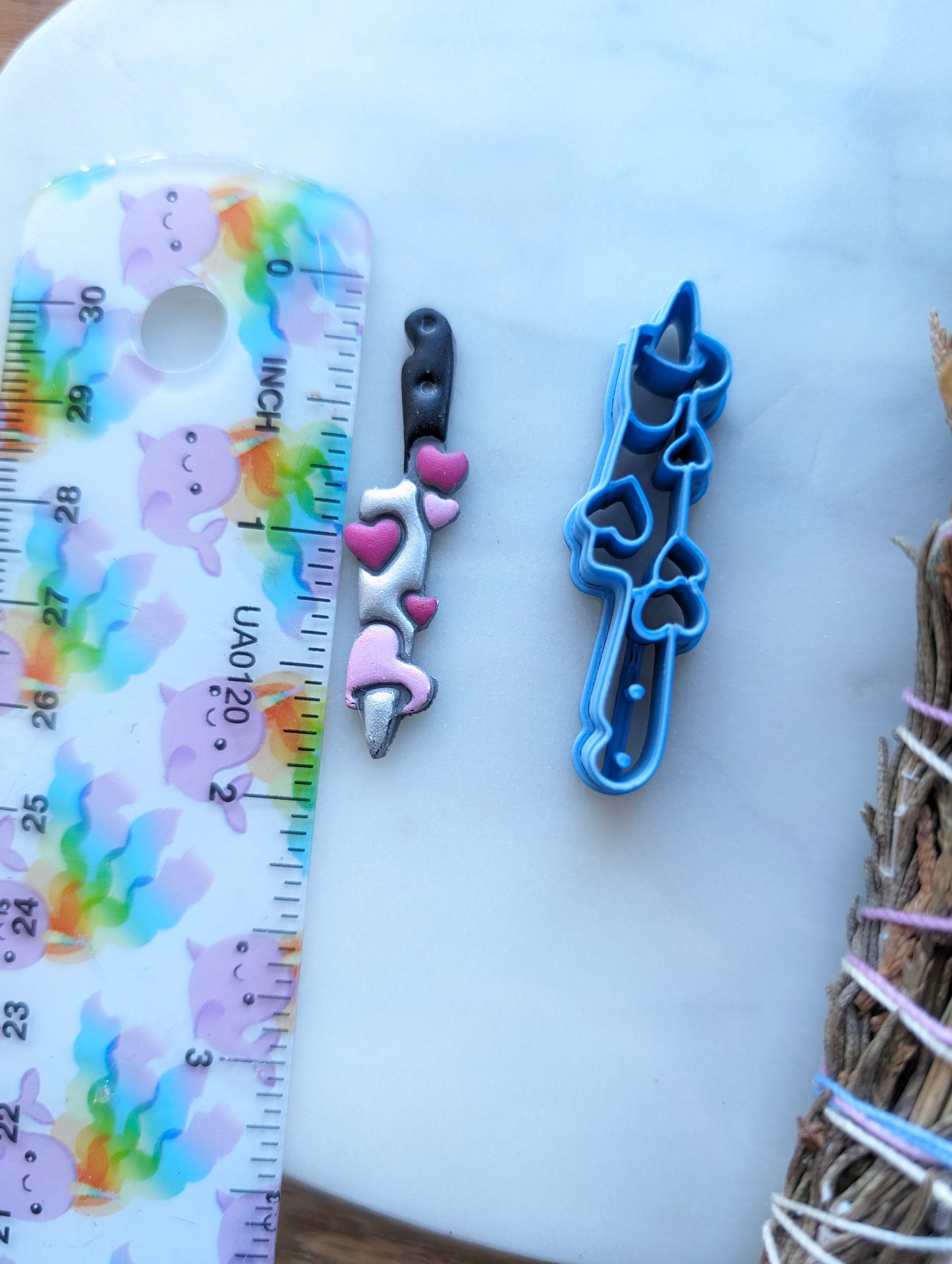 Small Knife with Hearts Sharp Clay Cutter