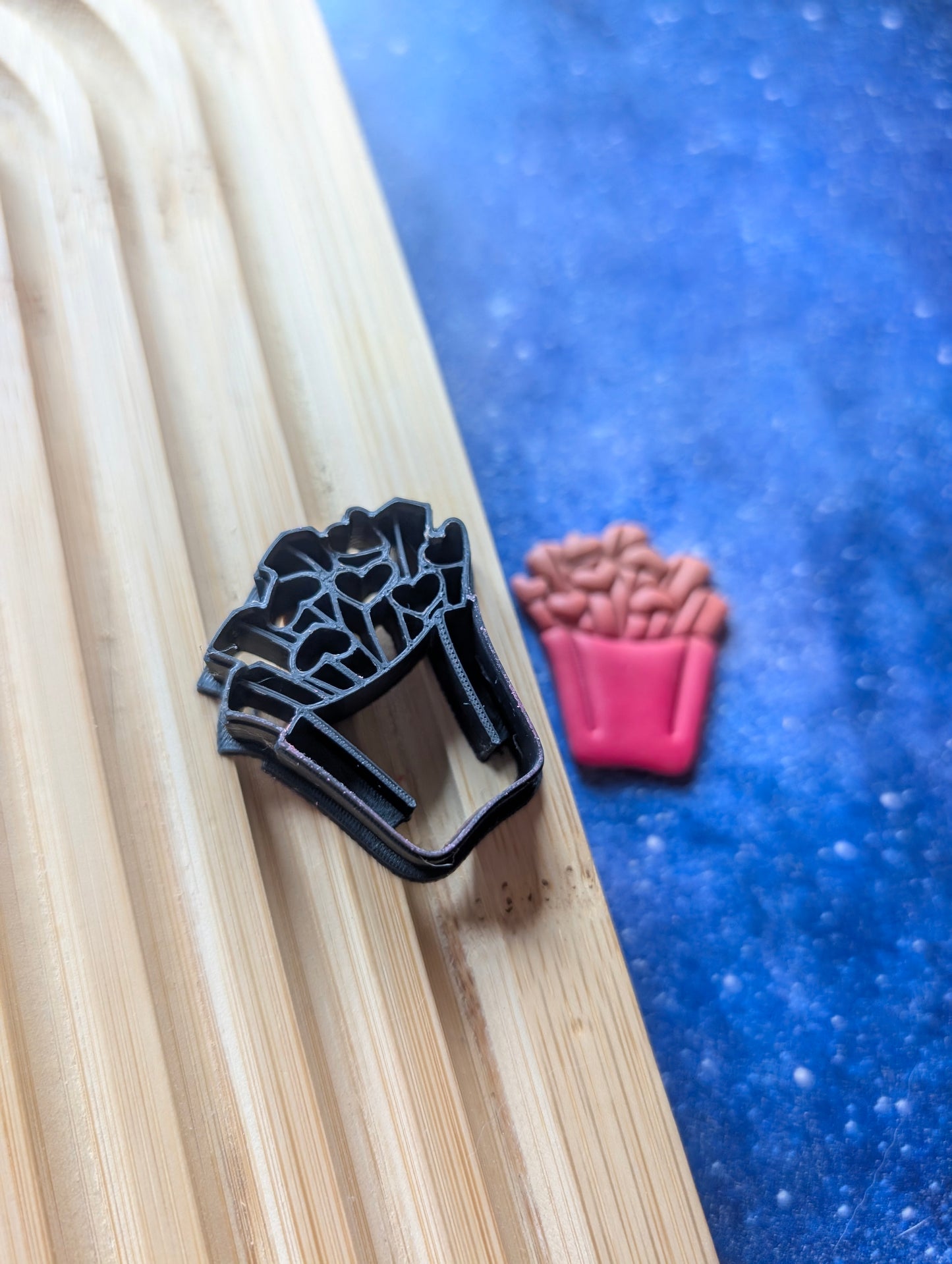 Heart Topped Fries Sharp Clay Cutter