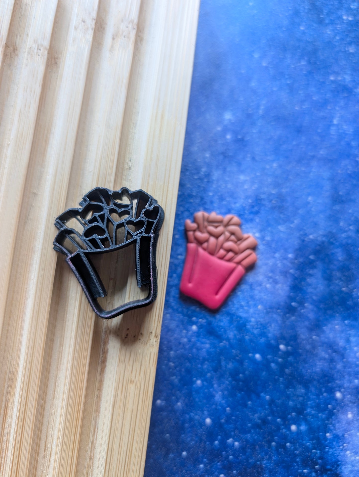 Heart Topped Fries Sharp Clay Cutter