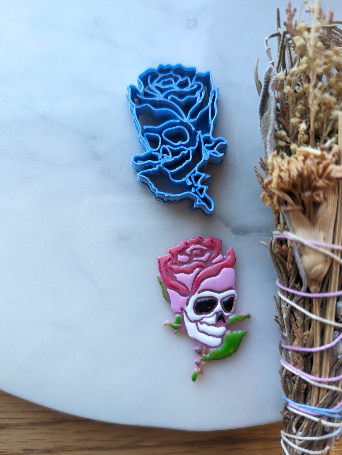 Rose Skull Flower Sharp Clay Cutter