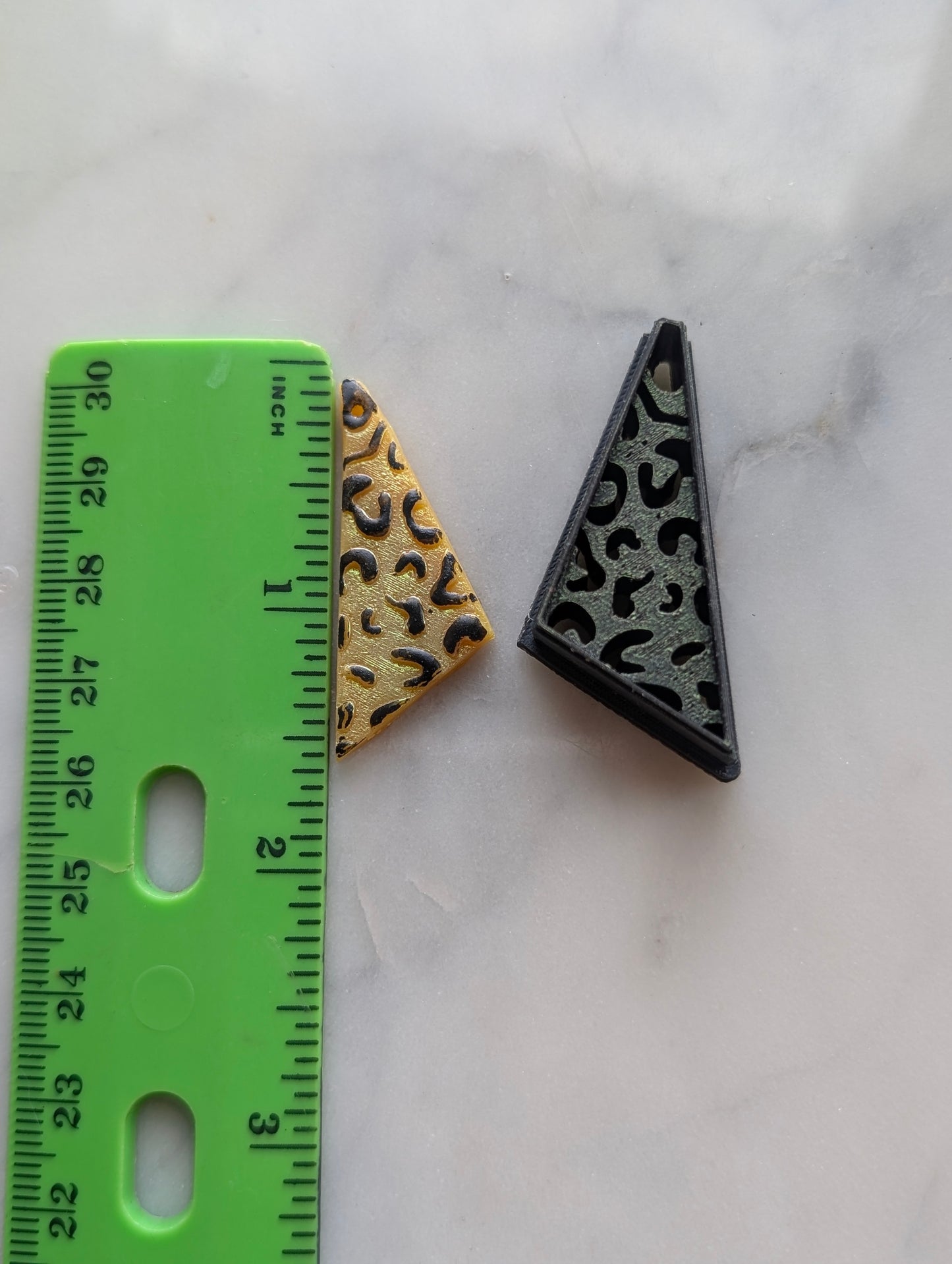 Leopard Print Trapezoid Sharp Clay Cutter