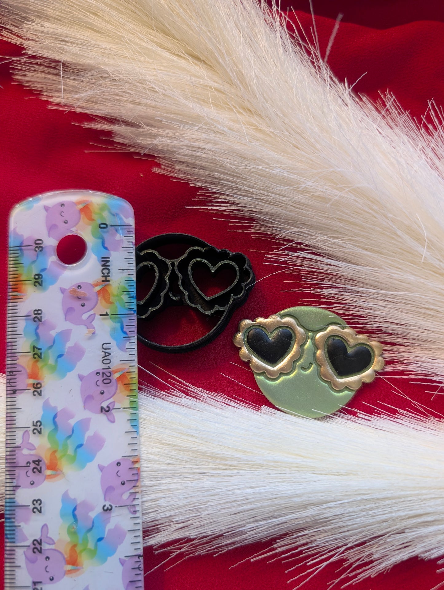 Happy Circle with Heart Sunglasses Clay Cutter