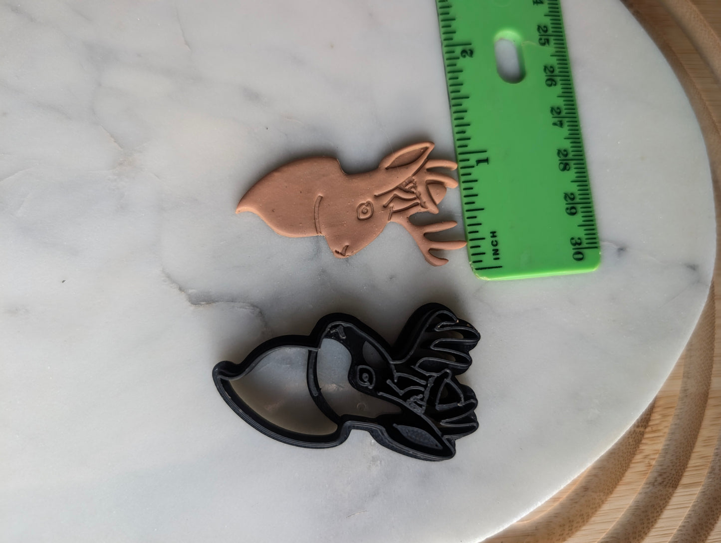 Medium Jackalope Cryptid Side View Sharp Clay Cutter
