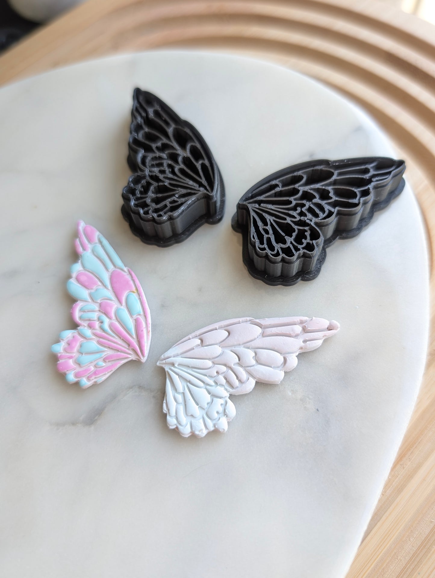 Fluffy Fairy Wing - Embossed Detailed Sharp Clay Cutters