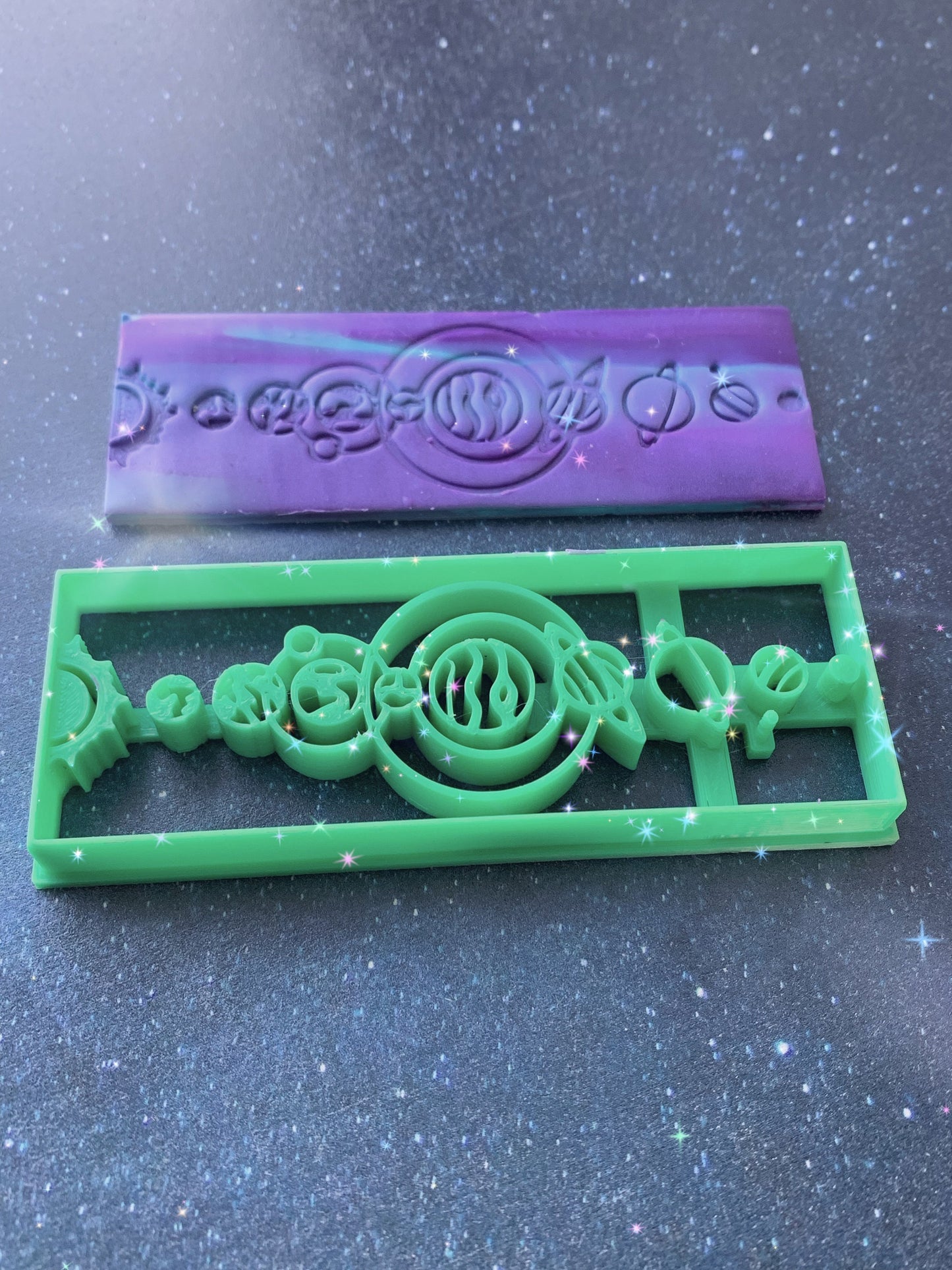 Planets Aligned - Oversized Embossed Sharp Clay Cutters