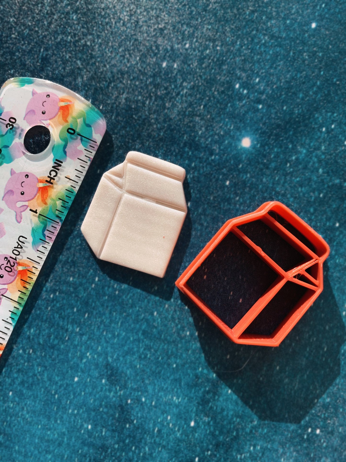 Milk Carton Juice Box - Embossed Sharp Clay Cutter