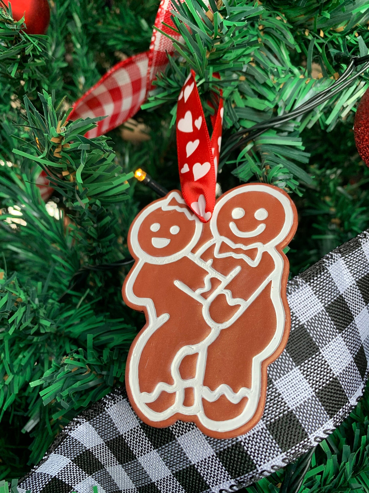 LARGE Naughty Gingerbread Cookie Couple 1 - Embossed Sharp Clay Cutter
