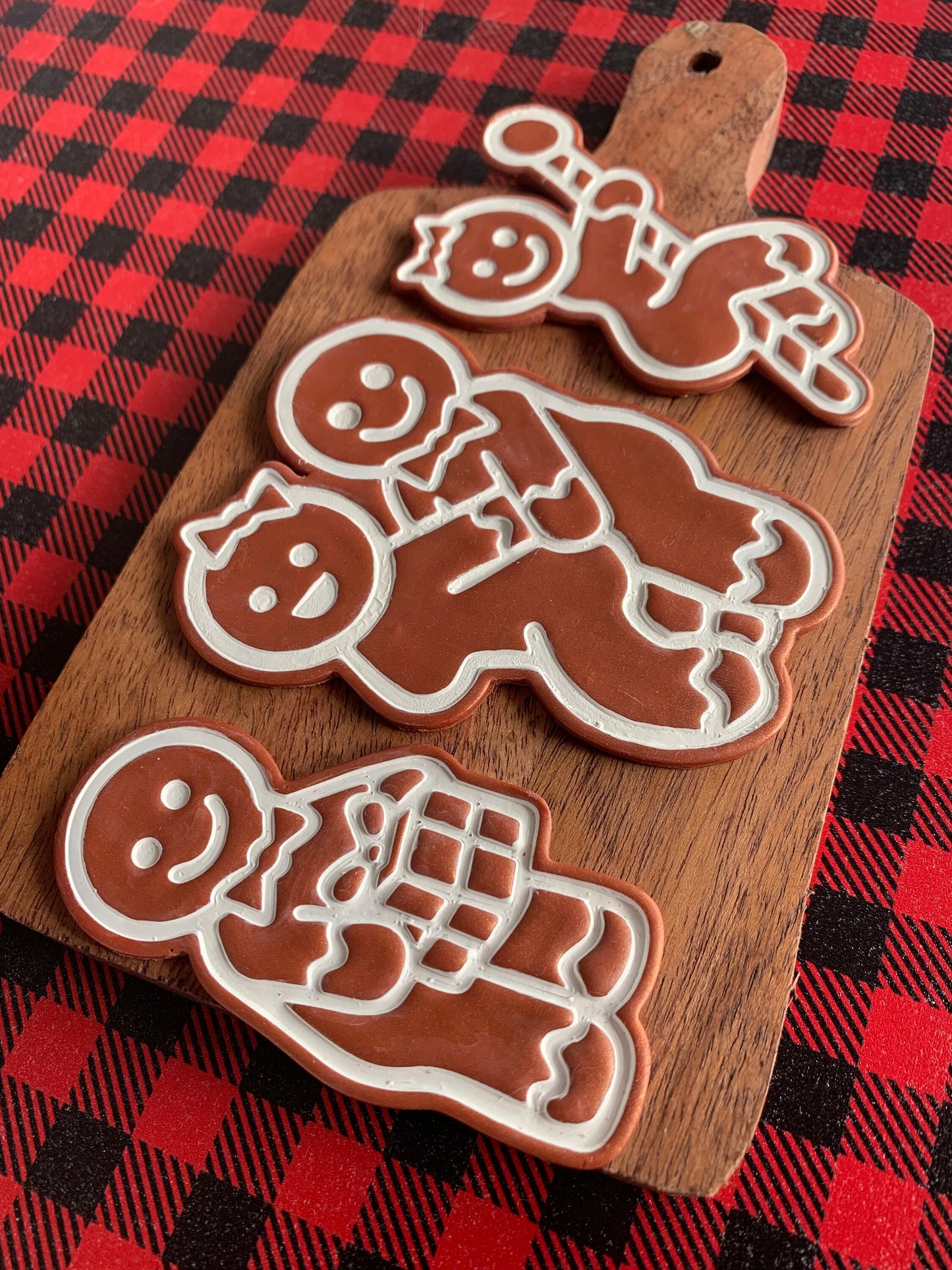 LARGE Naughty Gingerbread Cookie Couple 1 - Embossed Sharp Clay Cutter