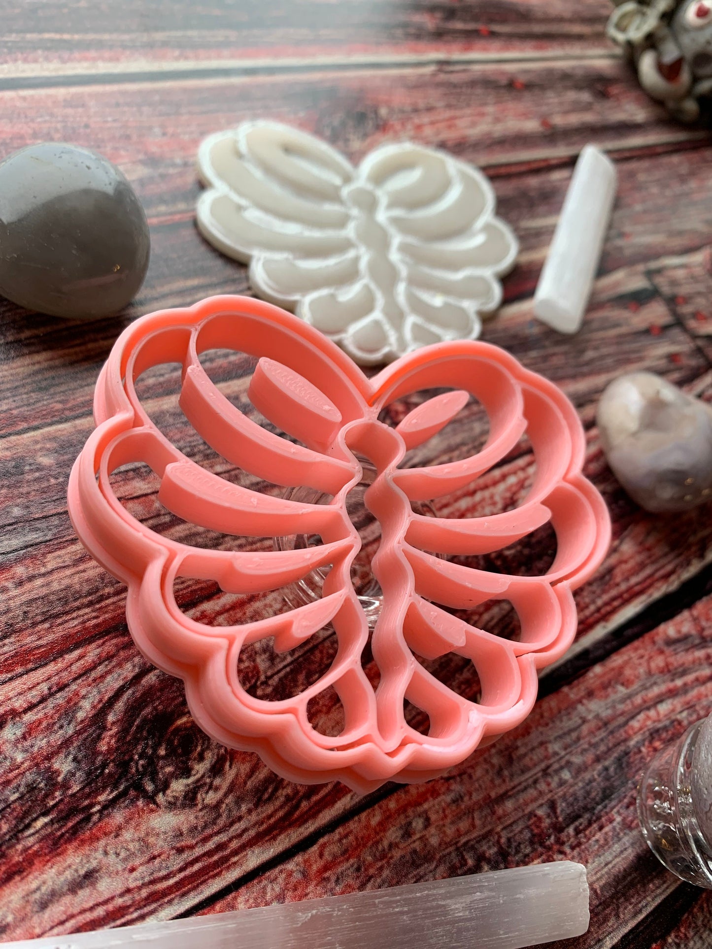Heart Shaped Ribcage - Embossed Sharp Clay Cutter
