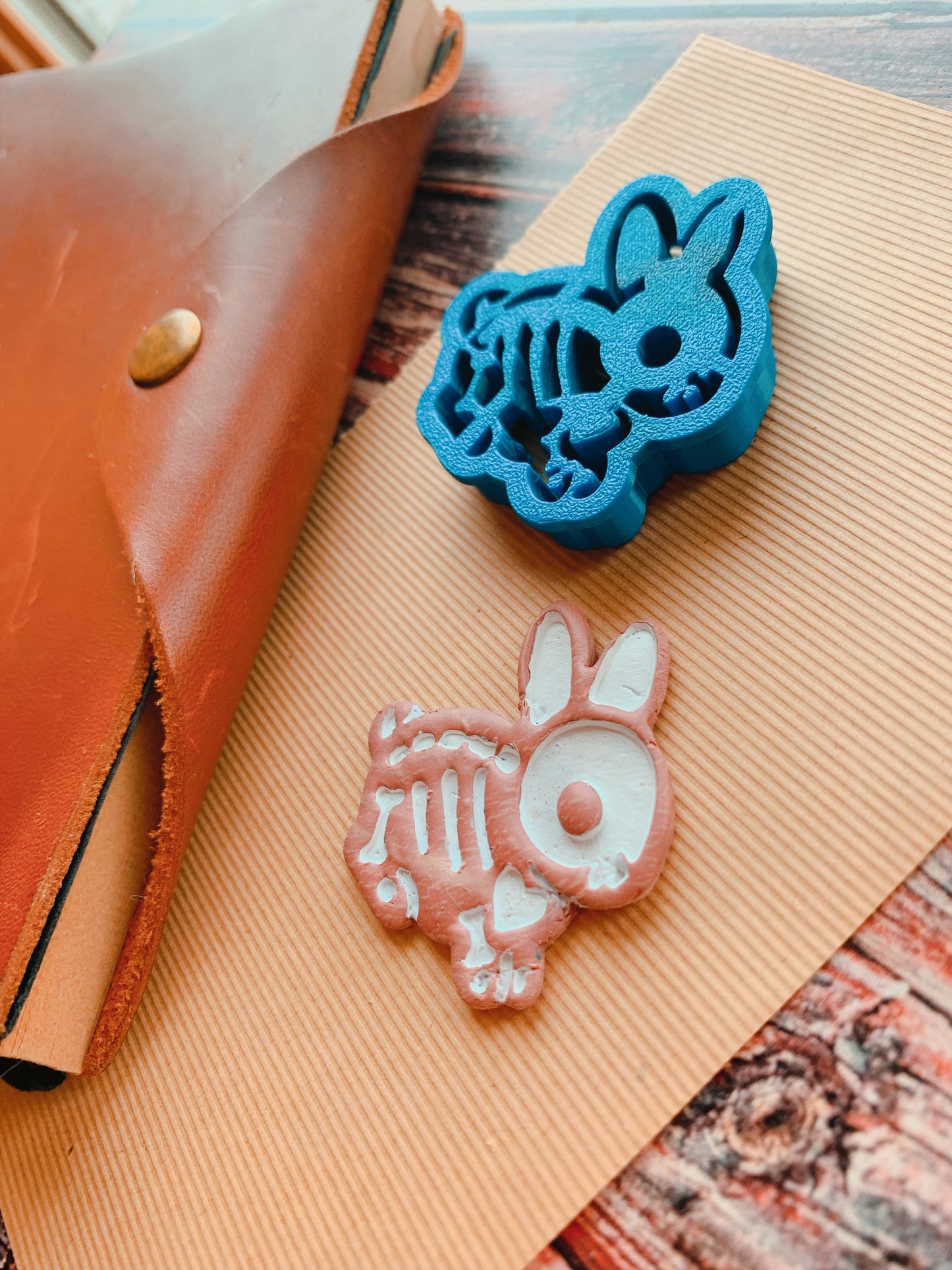 Skeletal Bunny - Embossed Sharp Clay Cutter