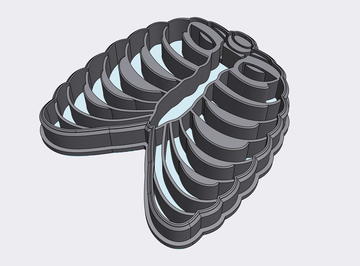 XL Human Ribcage - Embossed Sharp Clay Cutter