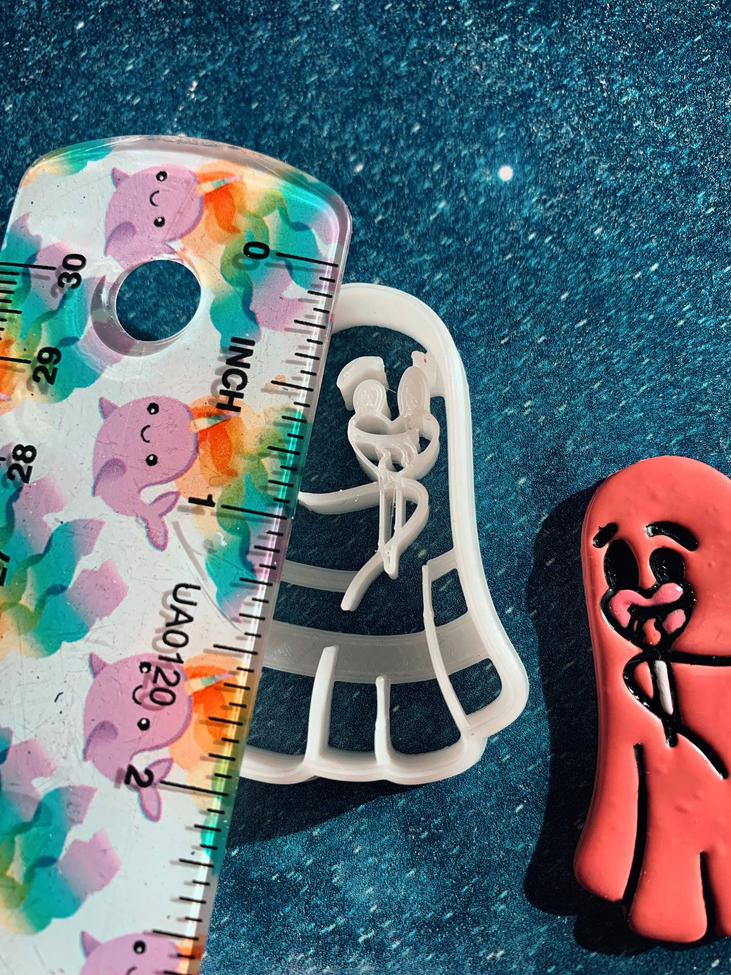 Valentine’s Day Ghost with Heart Lollipop Sharp Clay Cutter