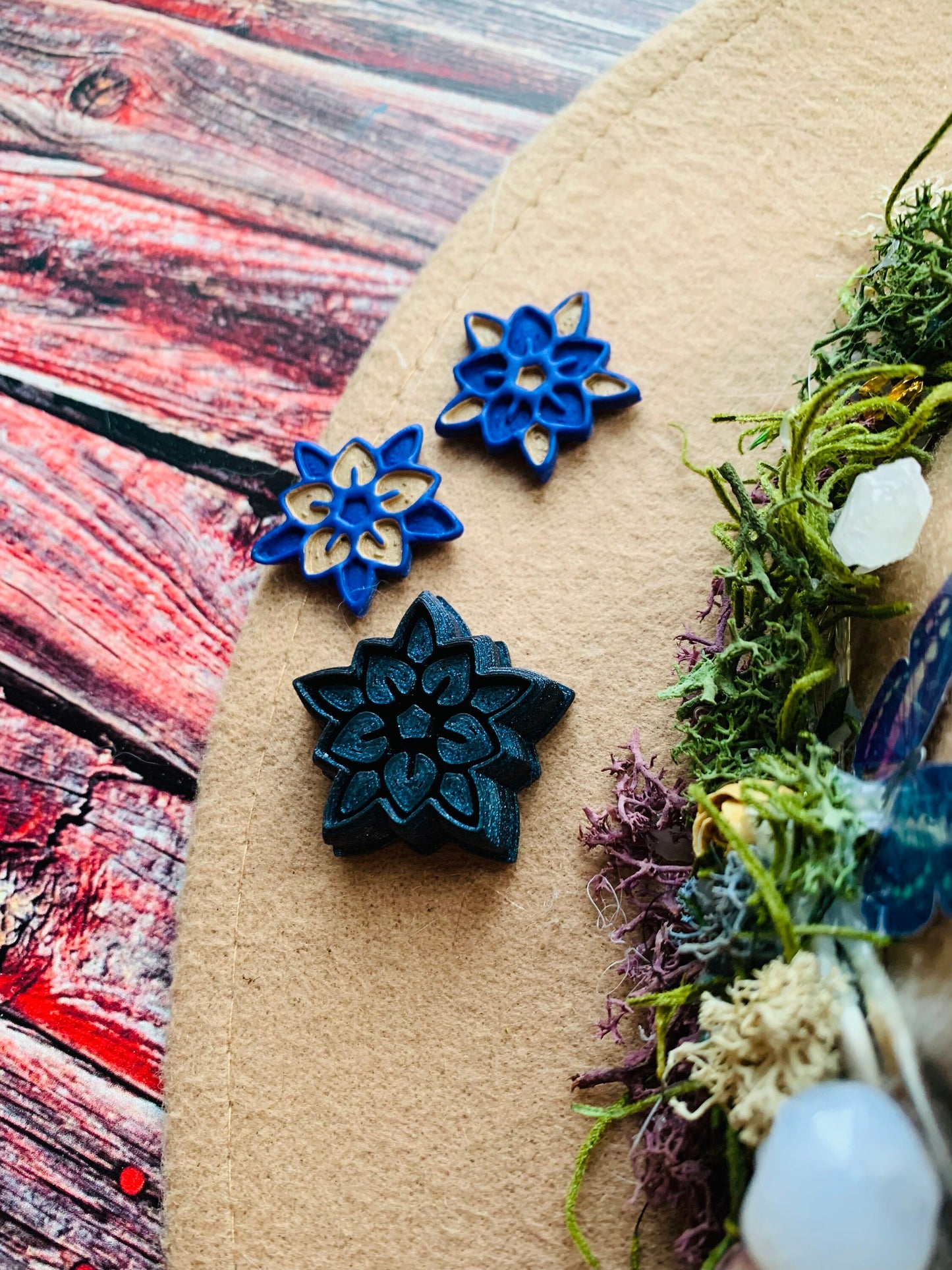 Stained Glass Flowering Star Sharp Clay Cutter